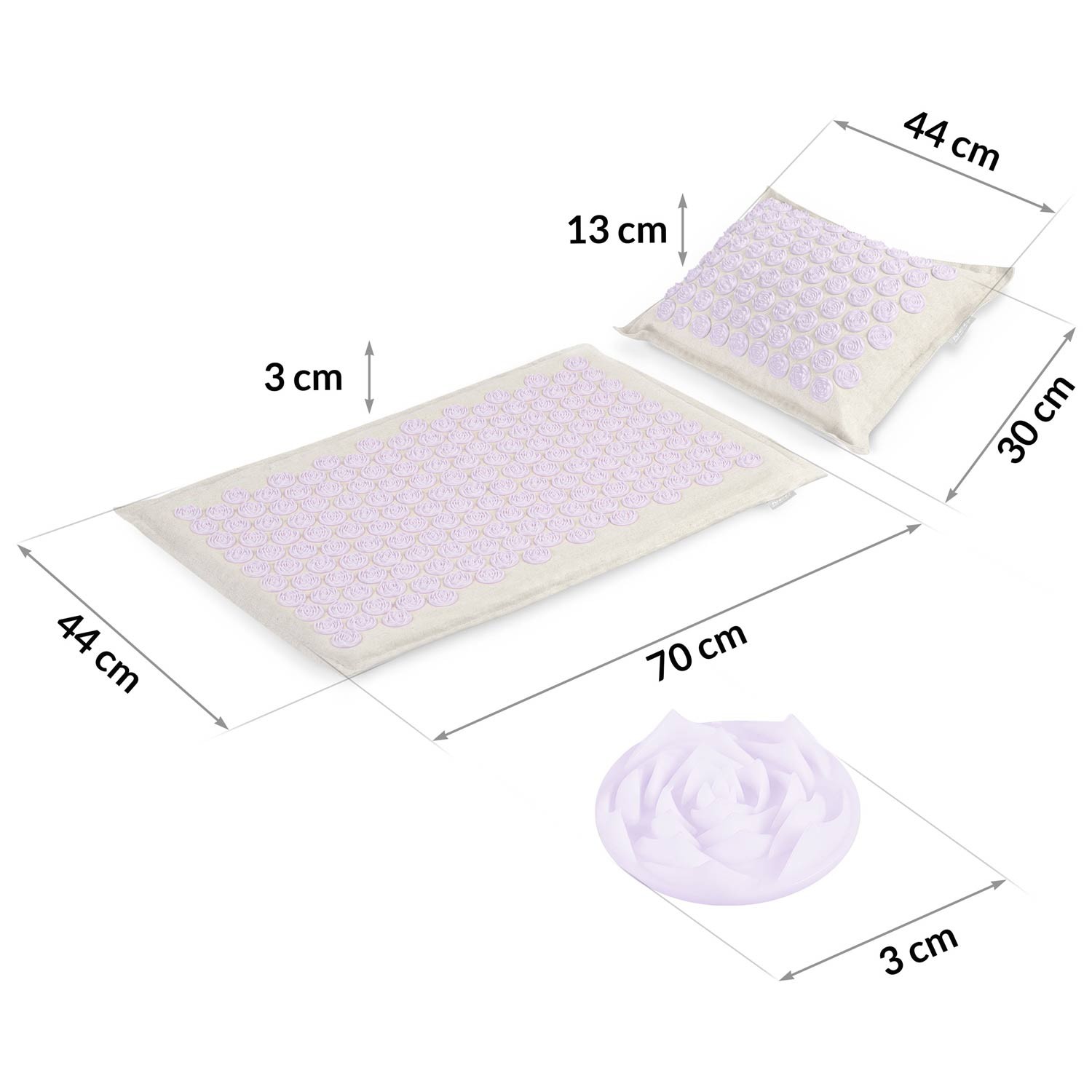 Neo-Sport NS902 ogadega nõelravimatt - hall-lavendel - Image 7