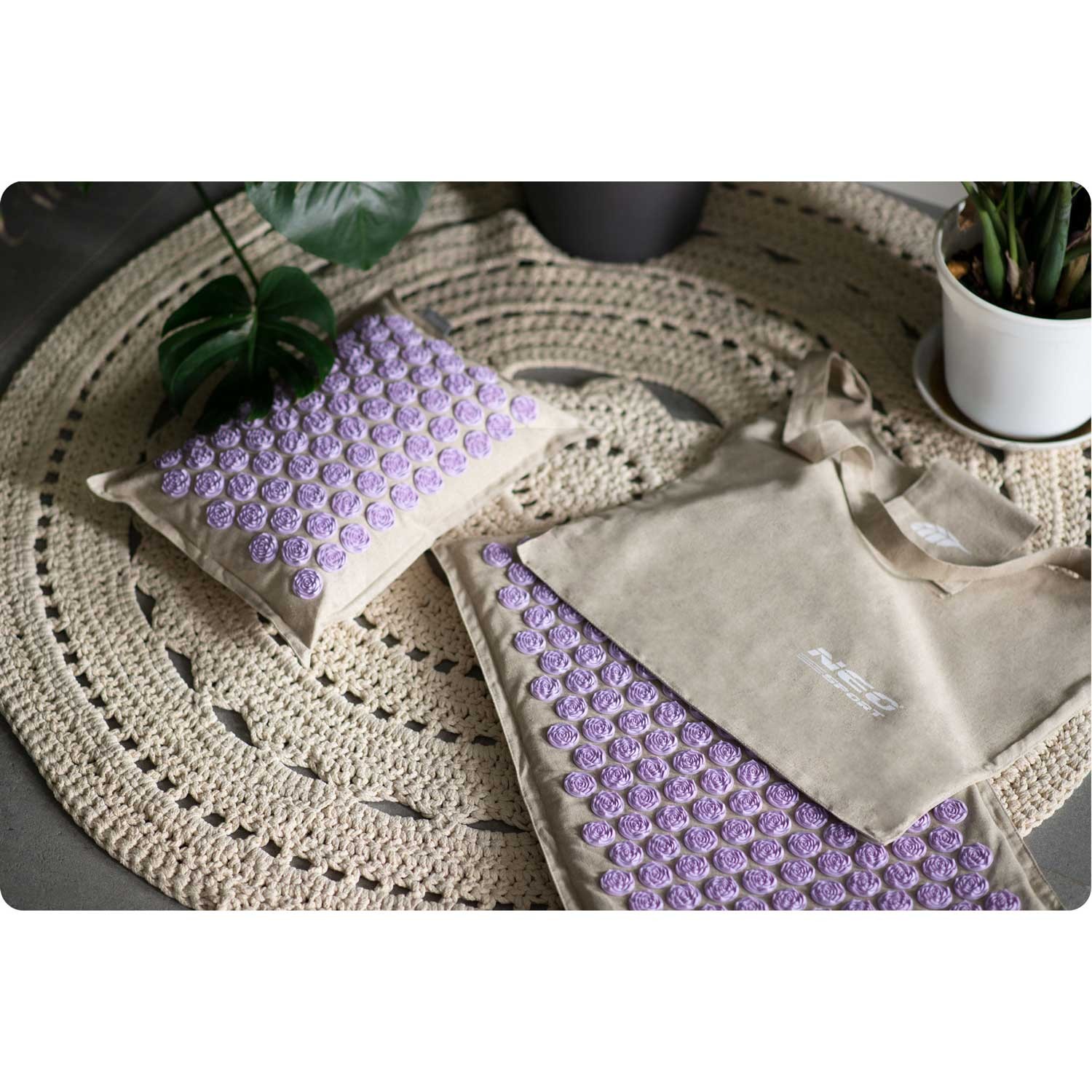 Neo-Sport NS902 ogadega nõelravimatt - hall-lavendel - Image 2