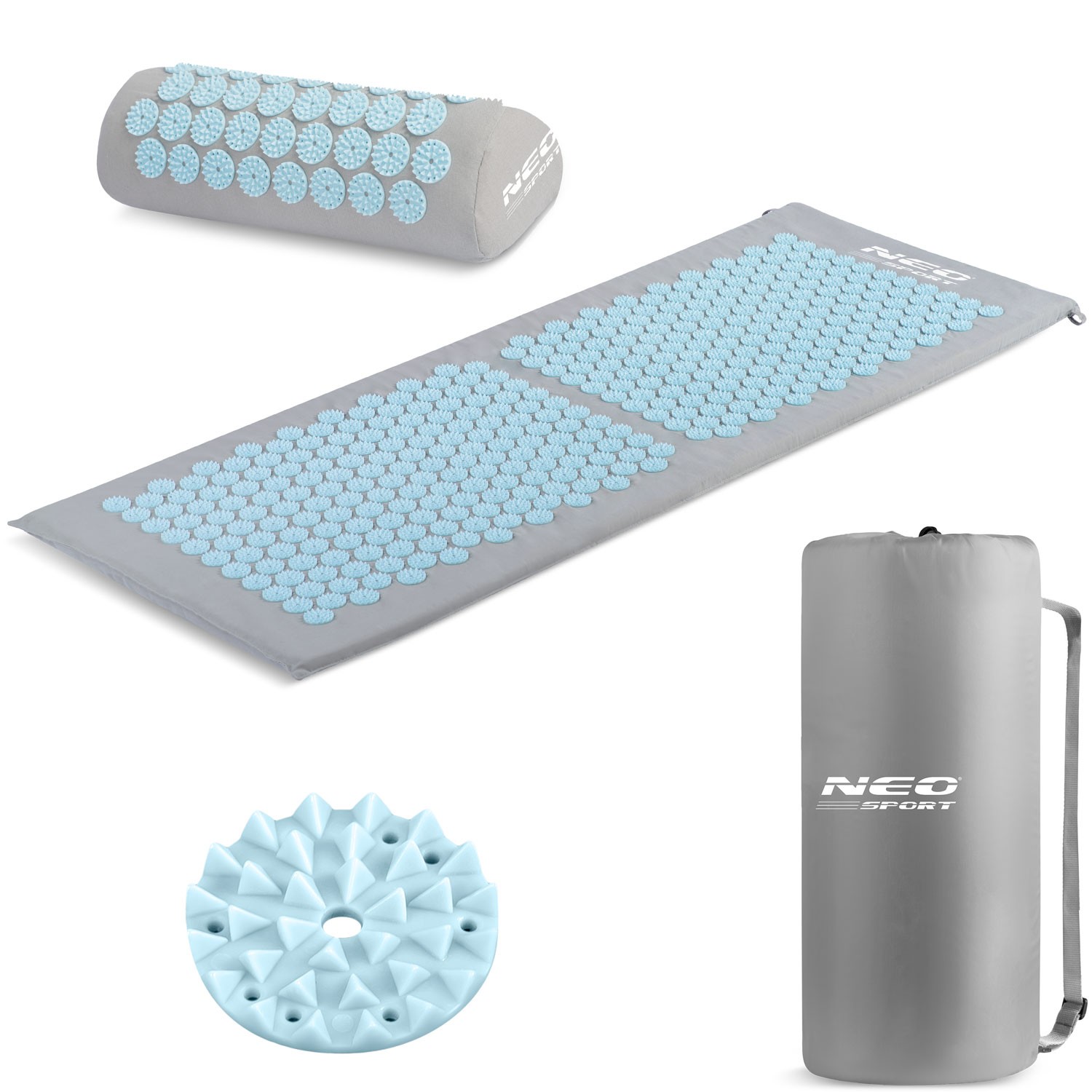 Neo-Sport NS-901 nõelravimatt naeltega, hall ja sinine