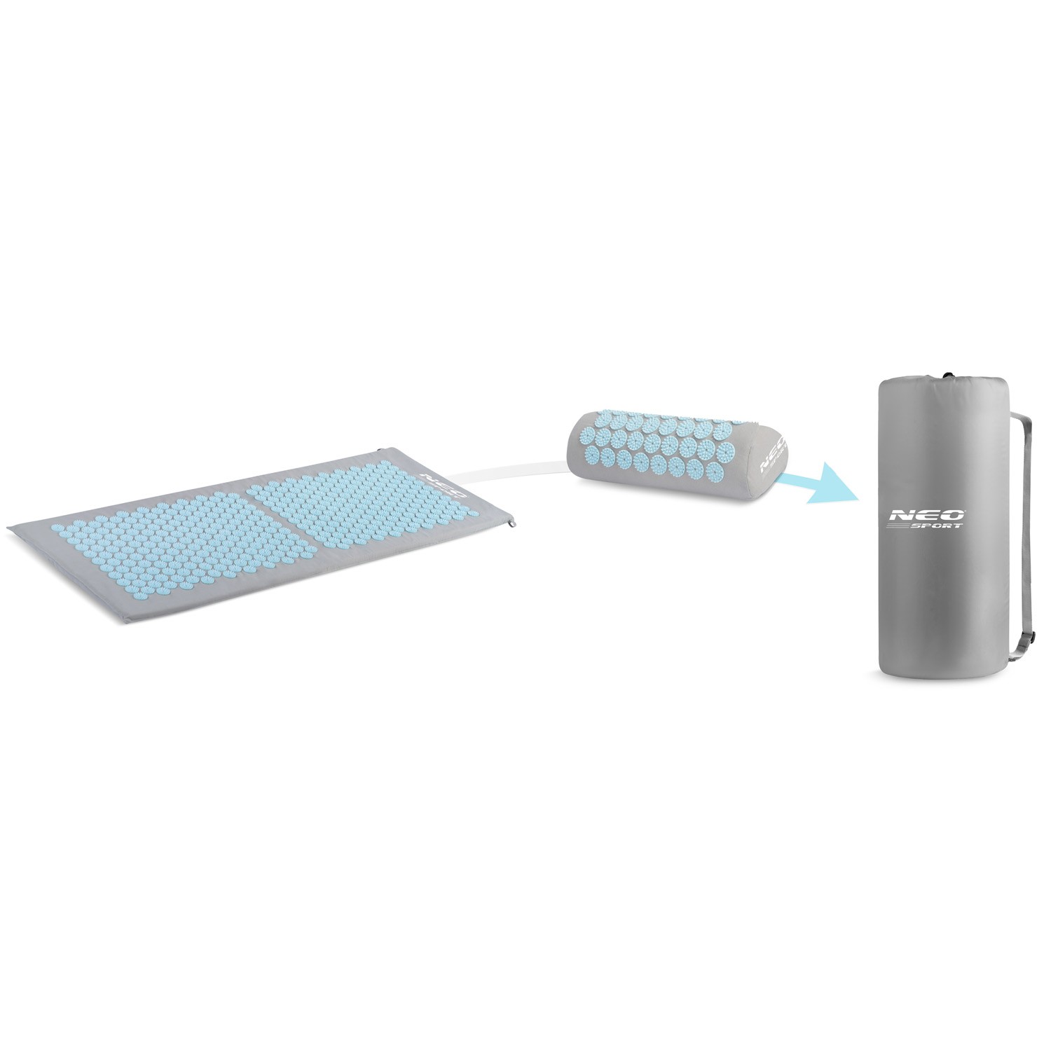 Neo-Sport NS-901 nõelravimatt naeltega, hall ja sinine - Image 8
