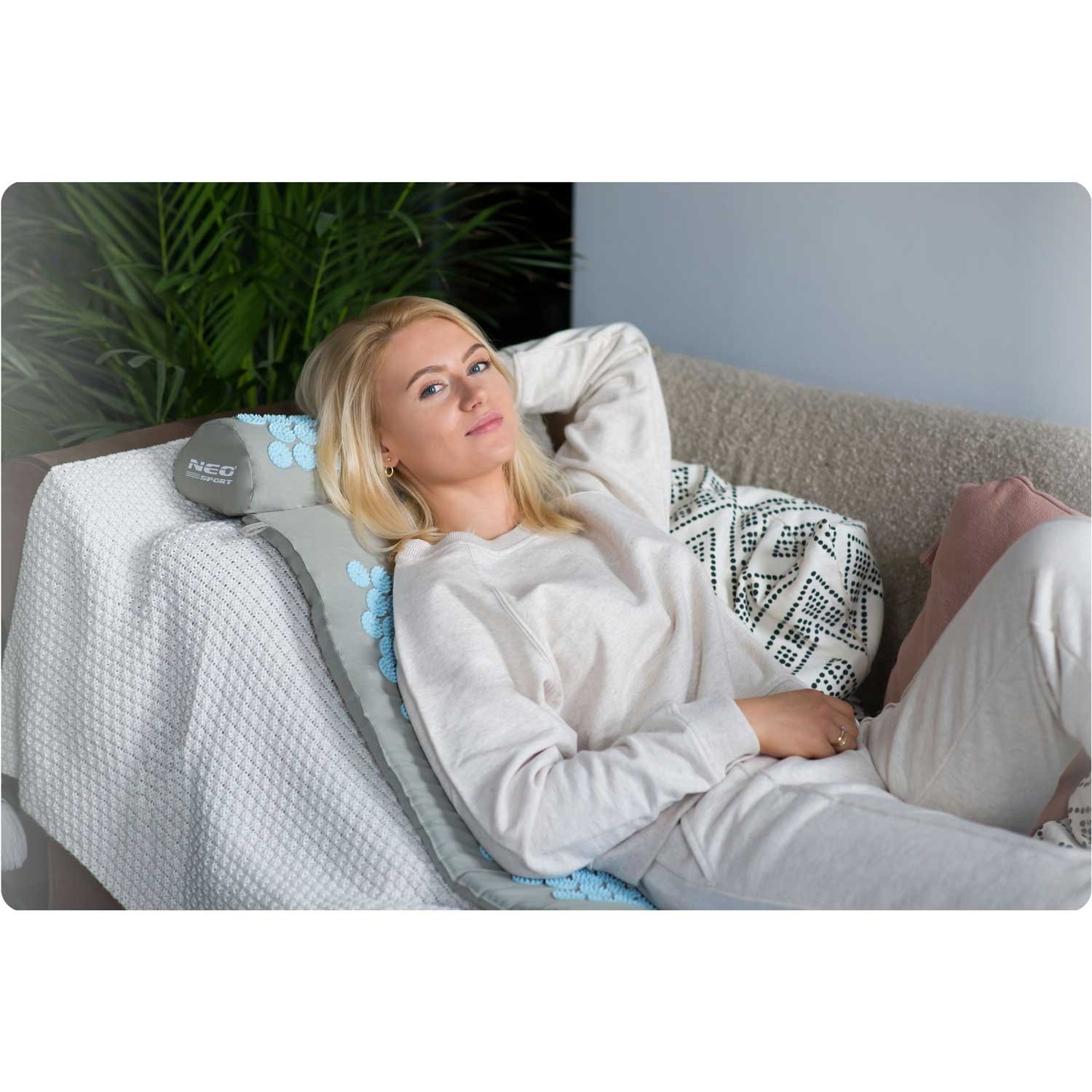 Neo-Sport NS-901 nõelravimatt naeltega, hall ja sinine - Image 9