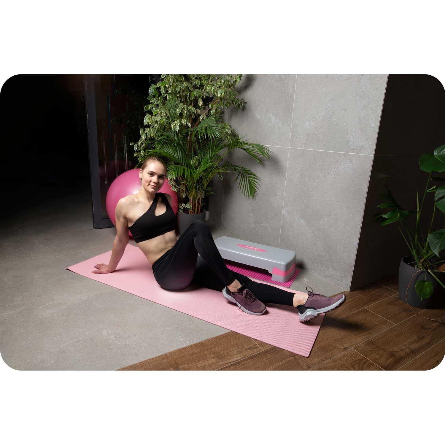 Võimlemismatt 173 x 61 cm Neo-Sport - 192101 roosa - Image 8