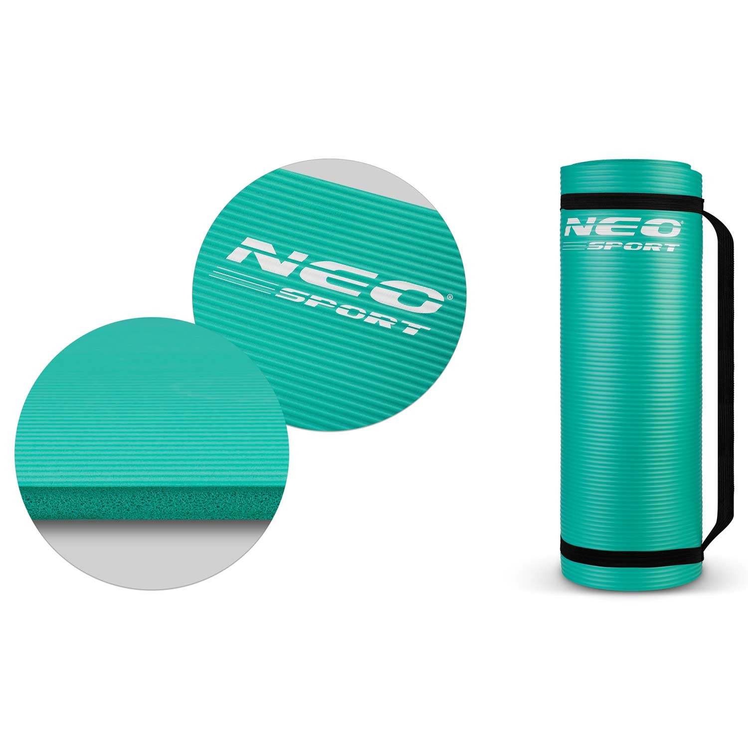 Paks treeningmatt 183 x 60 cm Neo-Sport - 192301 türkiissinine - Image 8