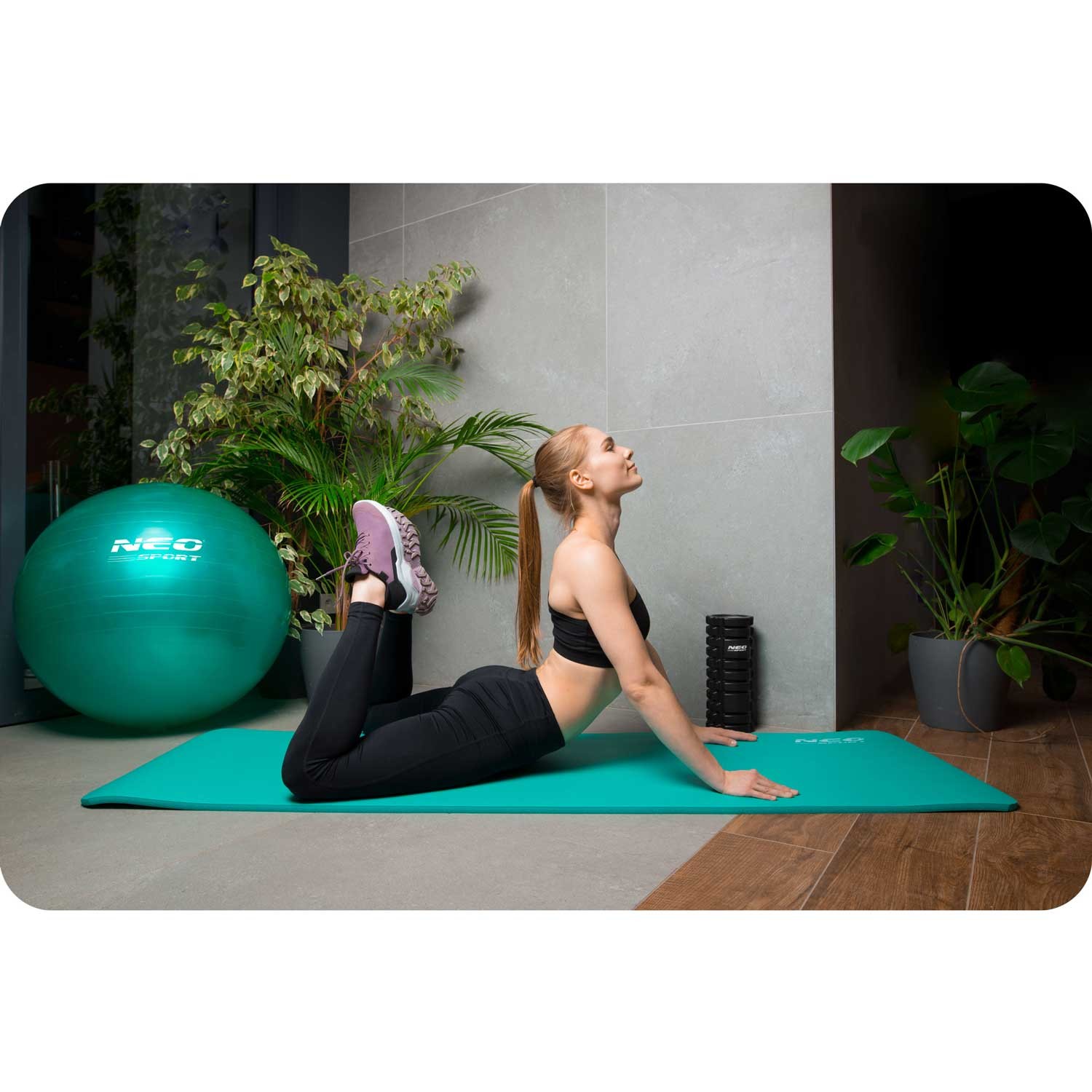 Paks treeningmatt 183 x 60 cm Neo-Sport - 192301 türkiissinine - Image 11