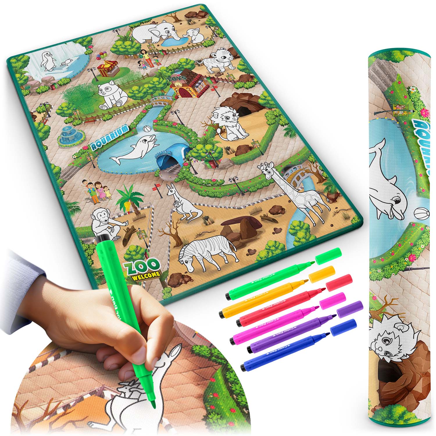 Maalimismatt 90 x 120 cm + 80 Ricokidsi alkoholimarkerit - Image 7