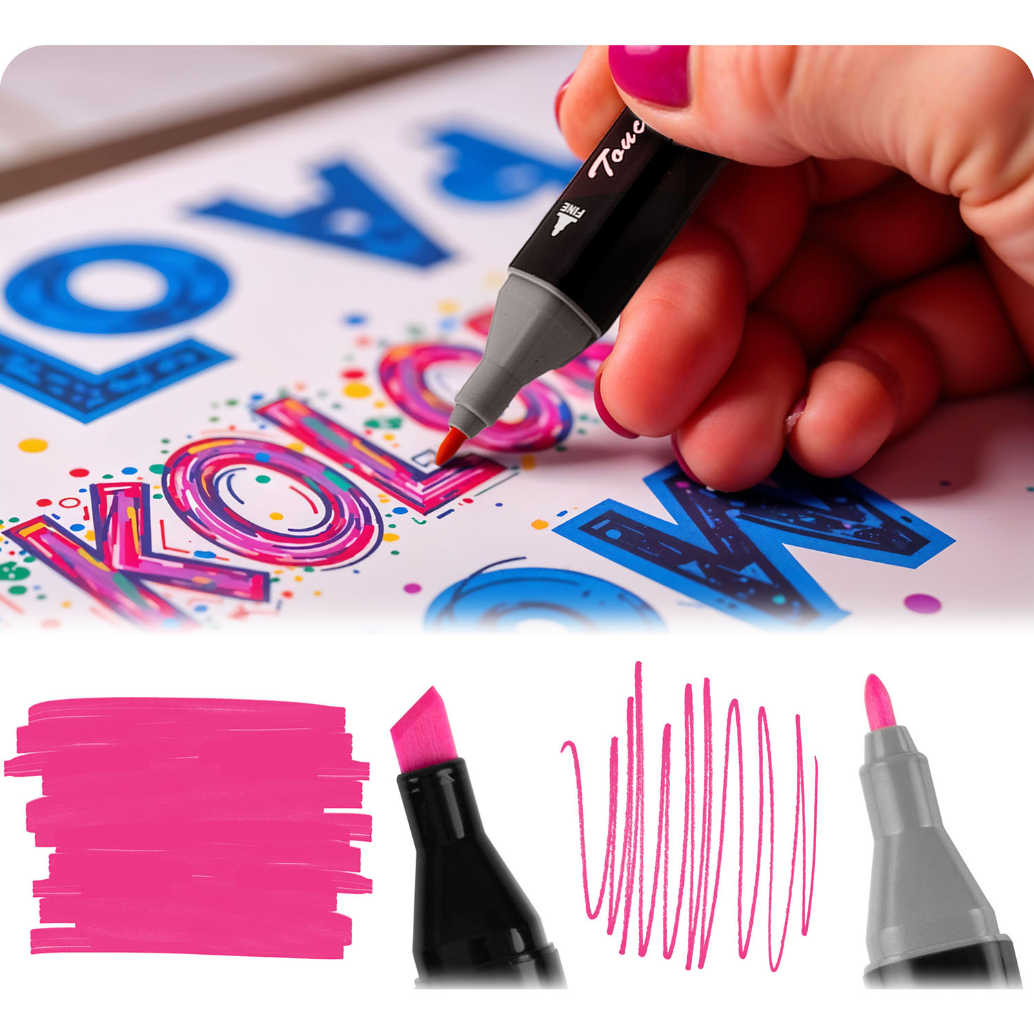 Maalimismatt 90 x 120 cm + 80 Ricokidsi alkoholimarkerit - Image 10