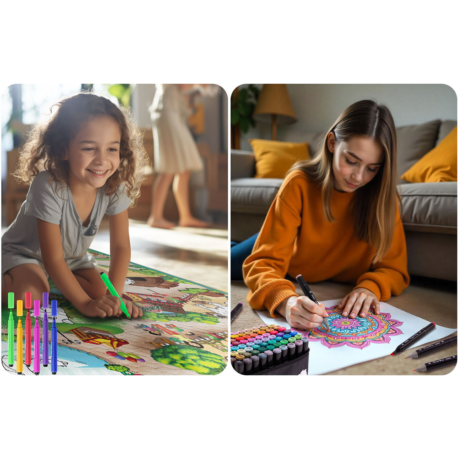 Maalimismatt 90 x 120 cm + 80 Ricokidsi alkoholimarkerit - Image 12