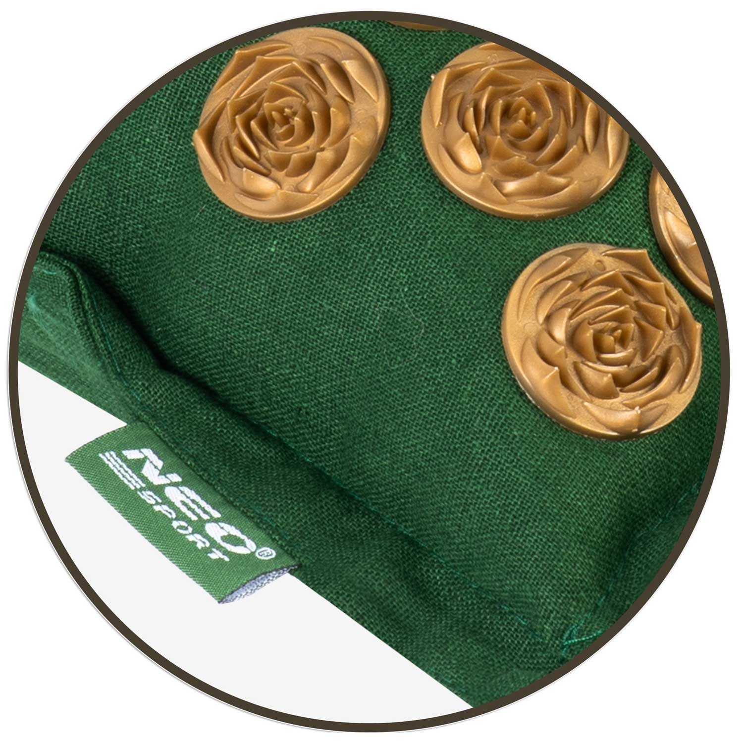 Akupressuurmatt padjaga NS-902 tumeroheline ja kuldne - Image 4