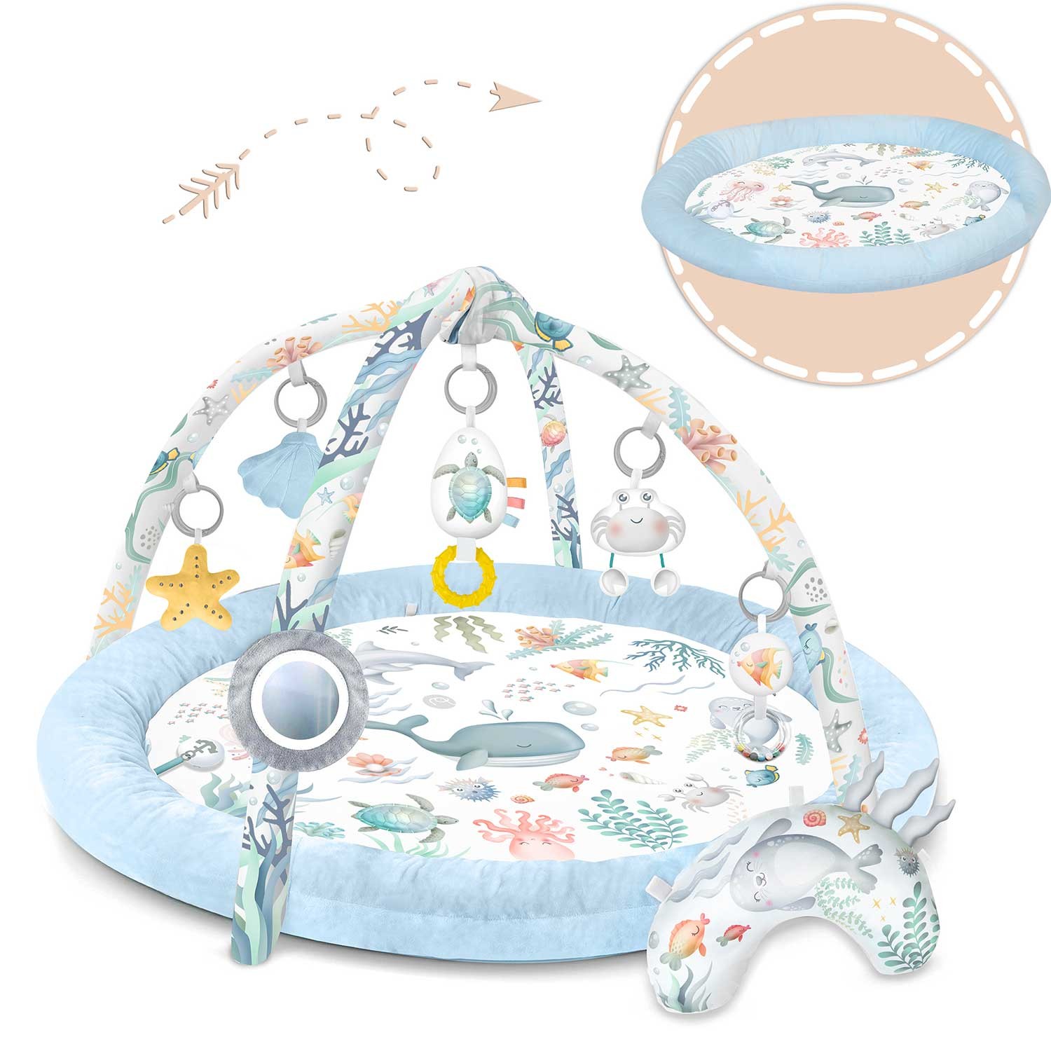 Ocean Nukido interaktiivne mängumatt - sinine - Image 4