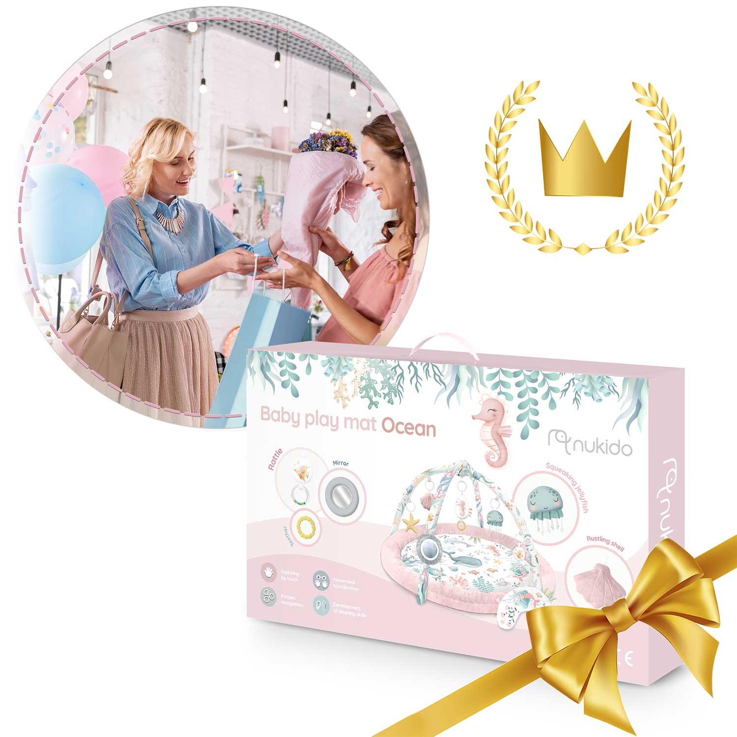 Ocean Nukido interaktiivne mängumatt - roosa - Image 10