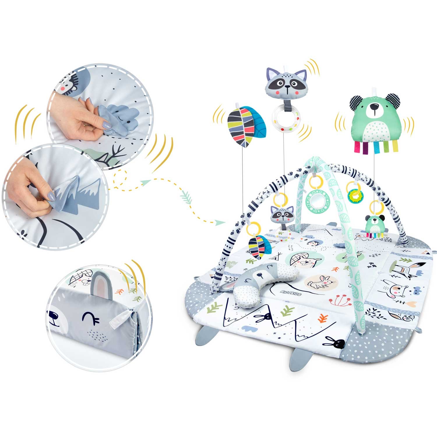 Interaktiivne õppematt 110 x 100 cm Ricokids Jänes - Image 11