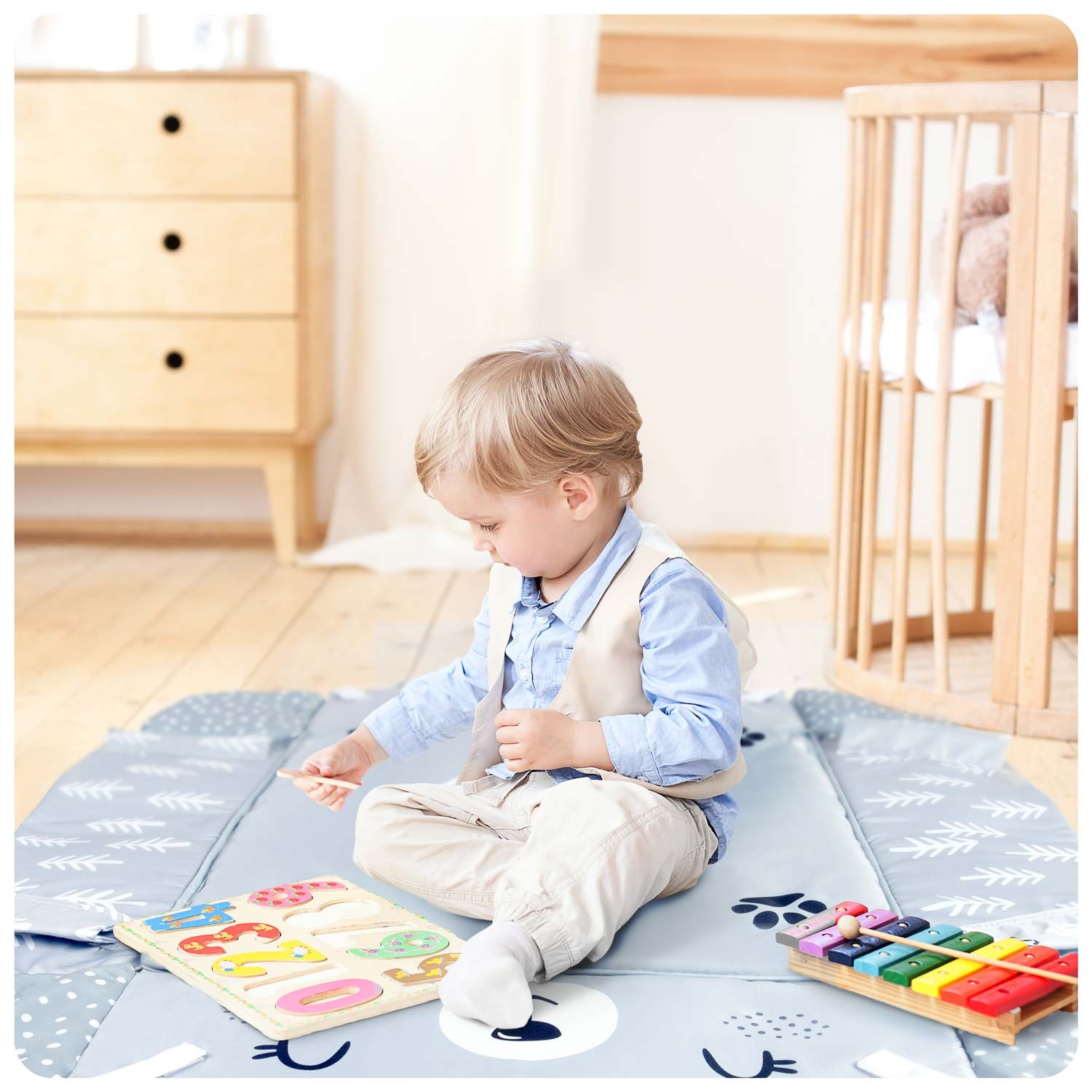 Interaktiivne õppematt 110 x 100 cm Ricokids Jänes - Image 16