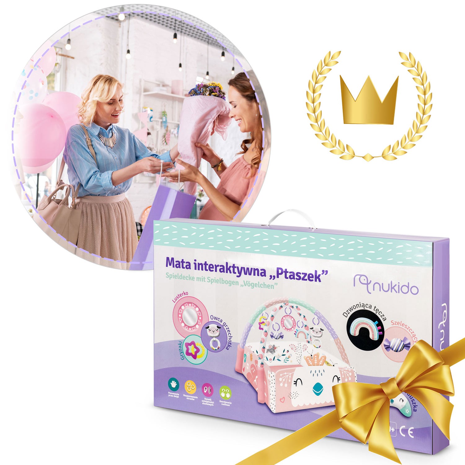 Interaktiivne õppematt 110 x 100 cm Nukido Bird - Image 12