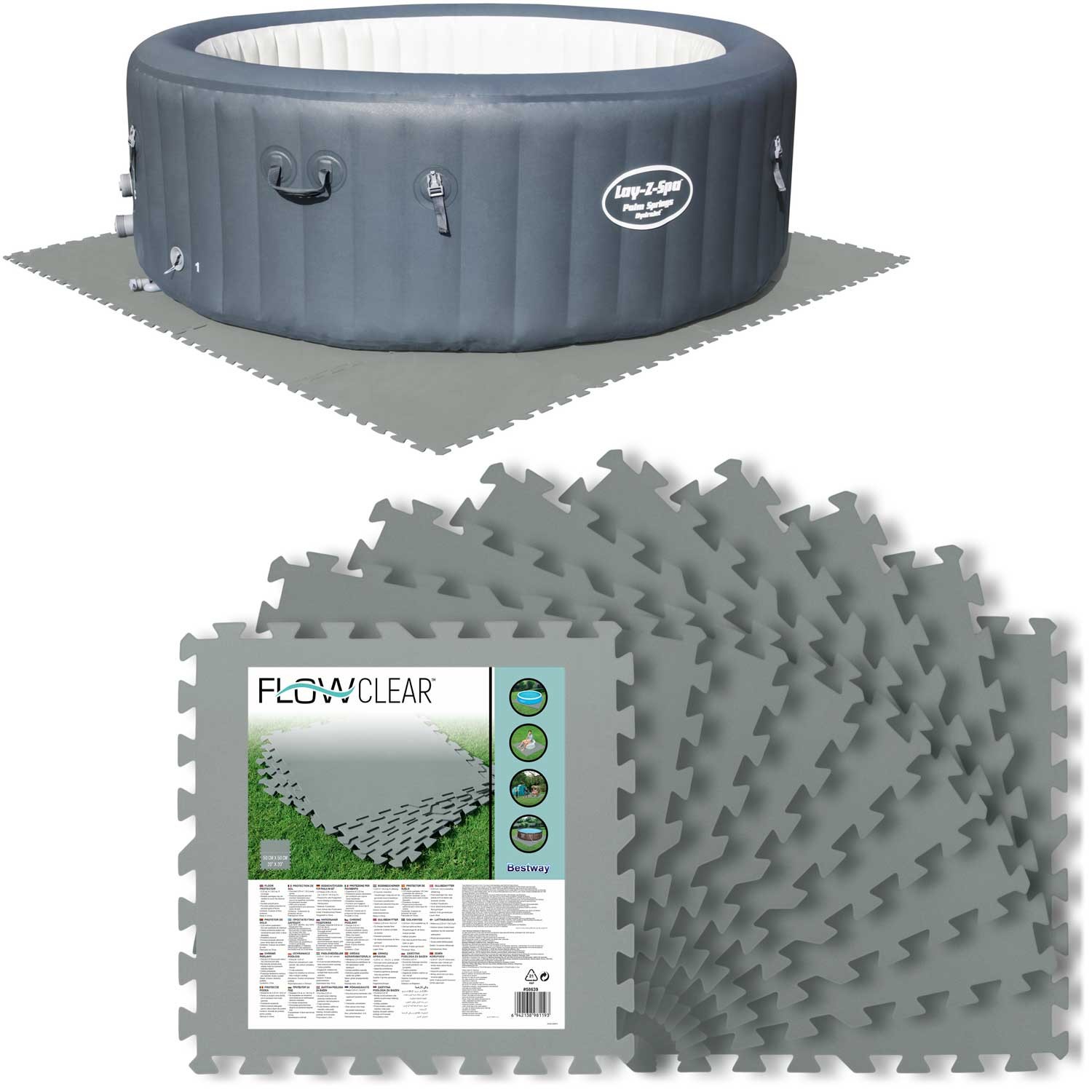 Puslebasseini vahtmatt 50 x 50 cm 9 tk Bestway 58639