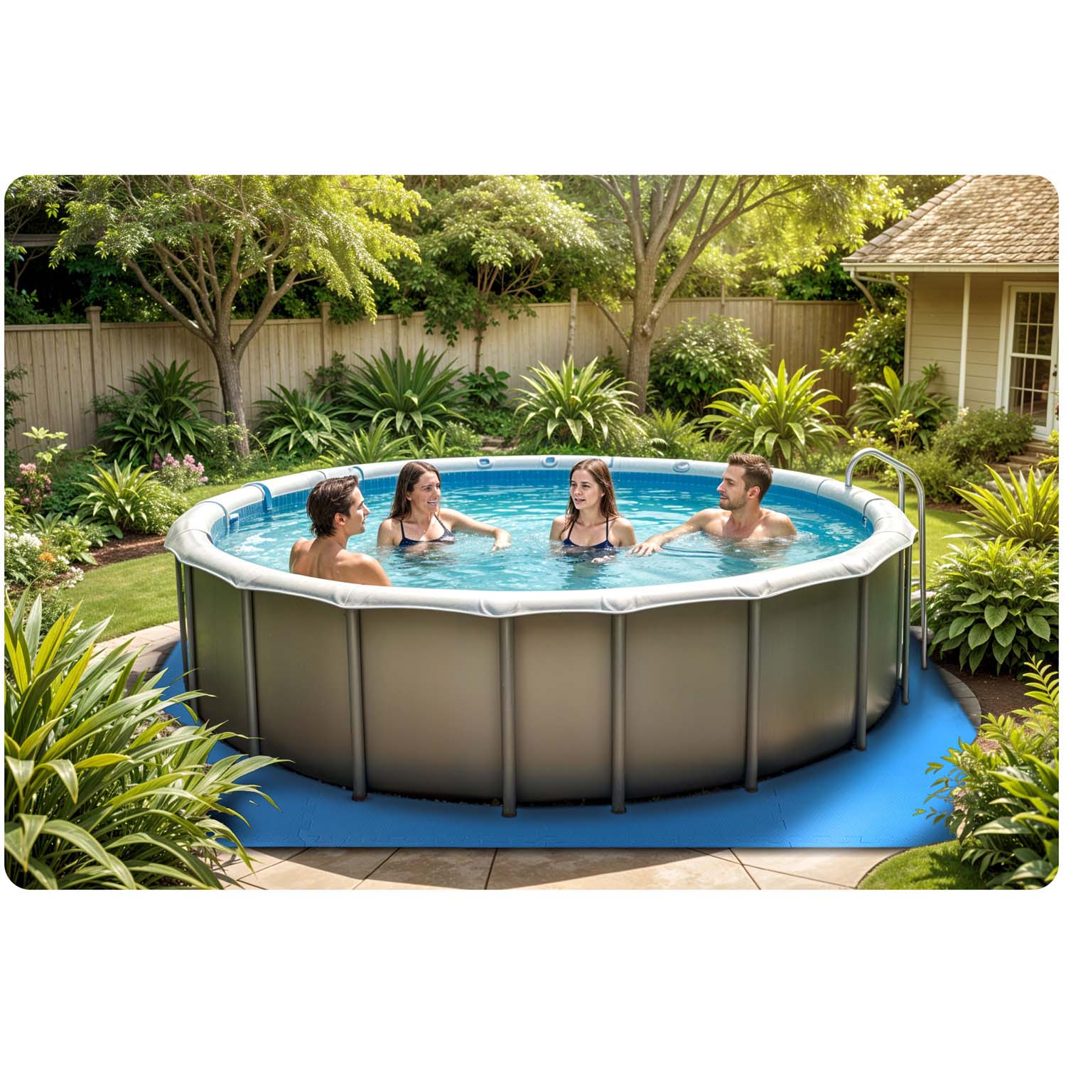 Vahtmatt basseinipusle jaoks 50 x 50 cm 8 tk - Image 4