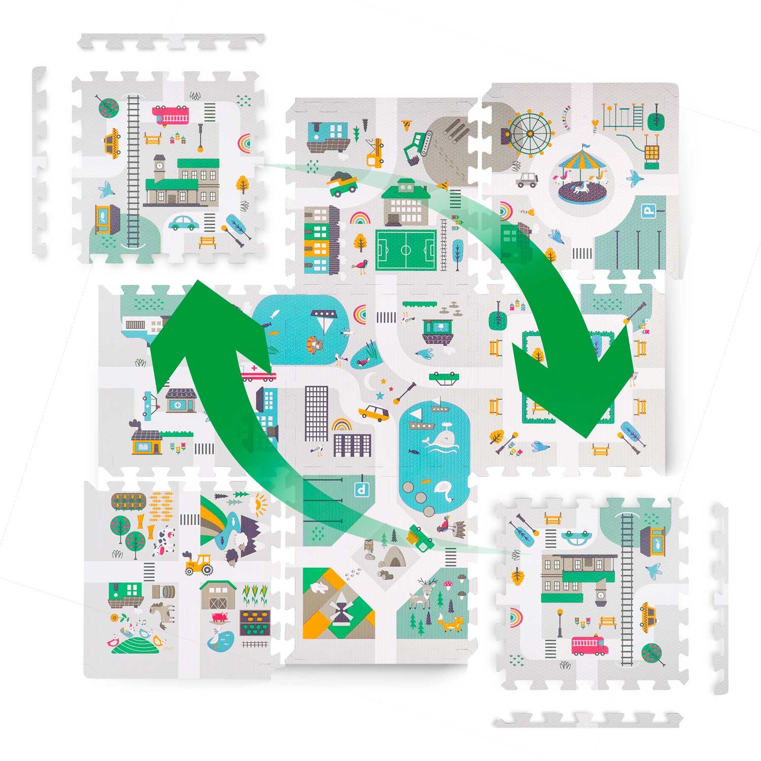 Vahtpuslematt 120x120cm + Nukido linna vahtfiguurid - Image 5