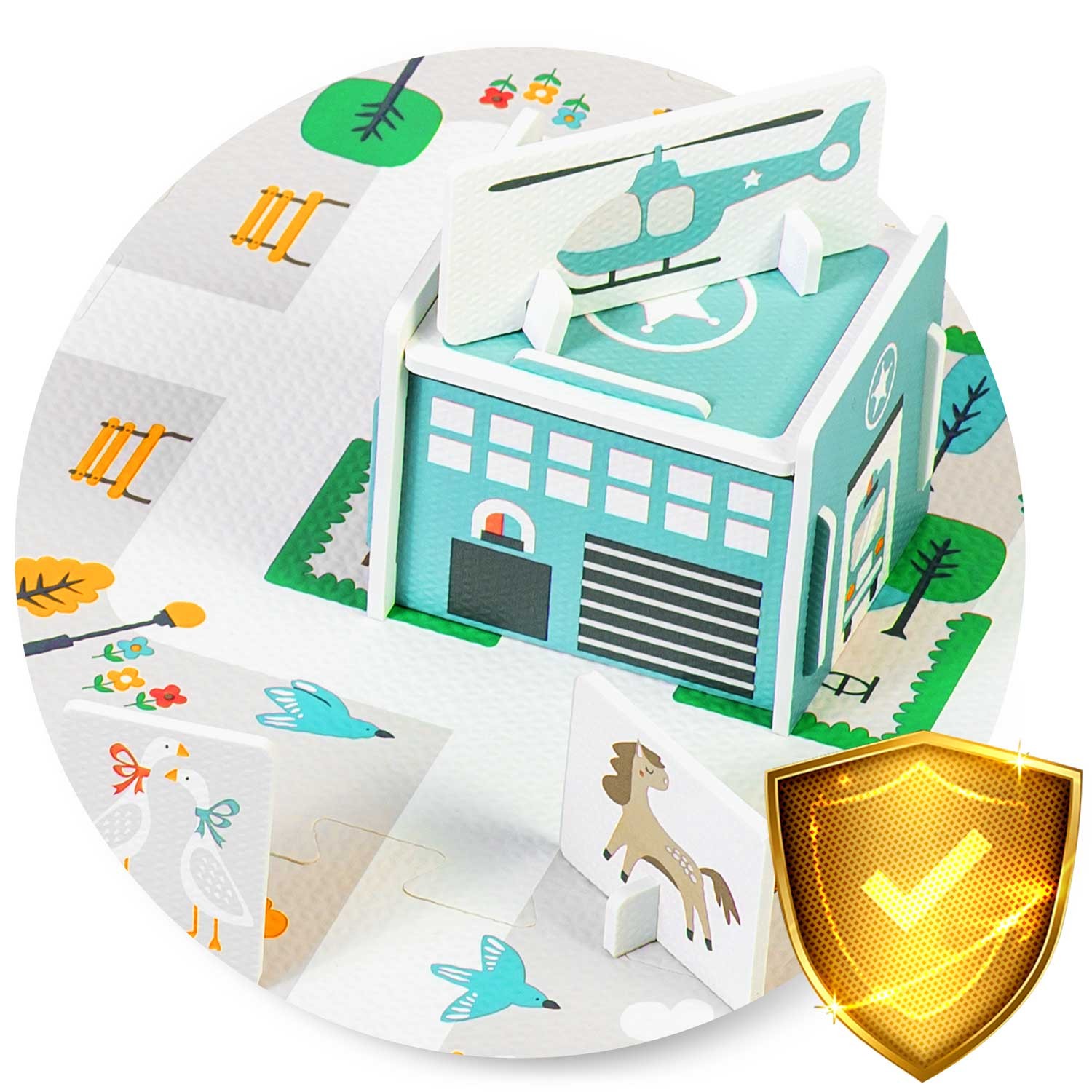 Vahtpuslematt 120x120cm + Nukido linna vahtfiguurid - Image 11