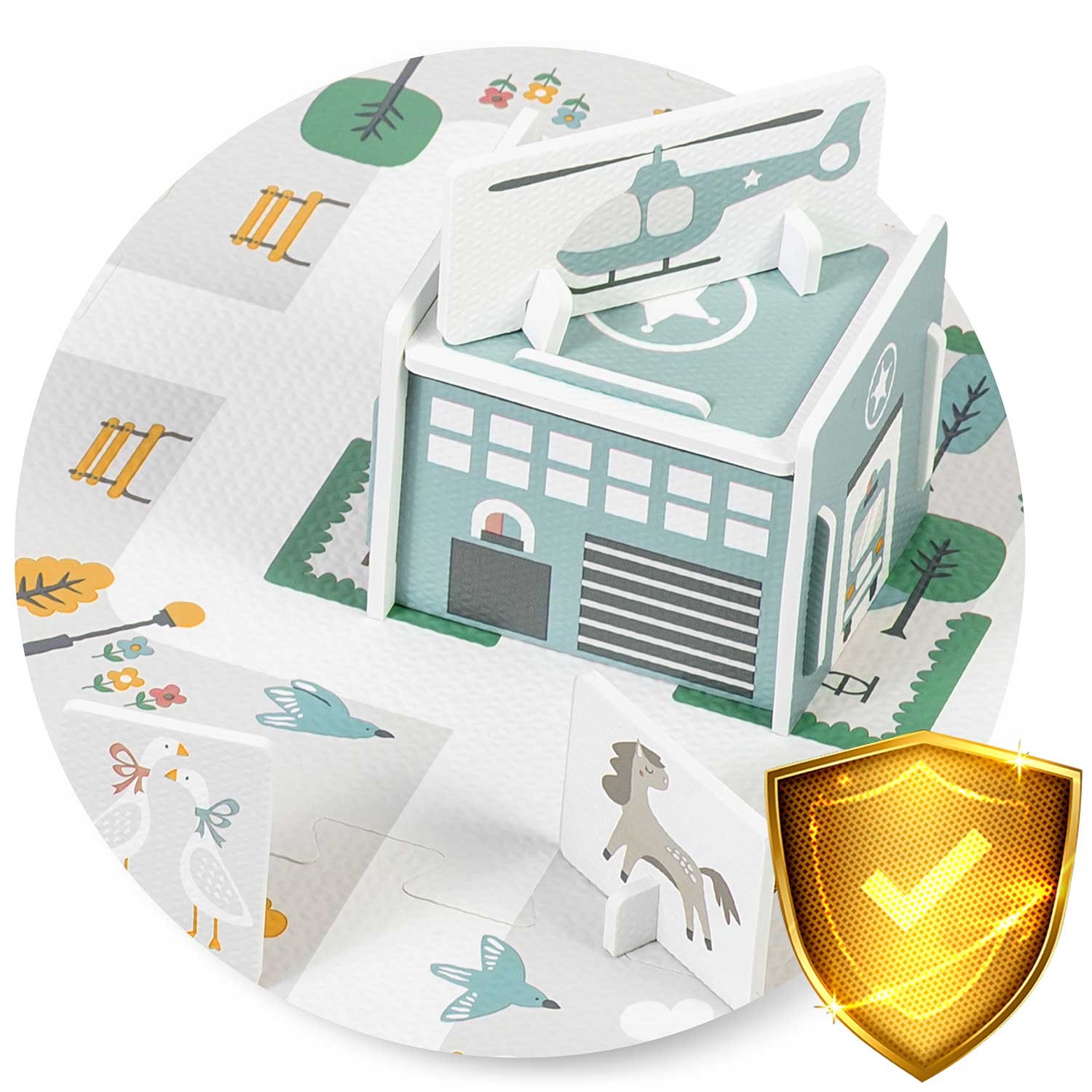 Vahtpuslematt 120x120cm + Nukido linna vahtfiguurid - Image 12