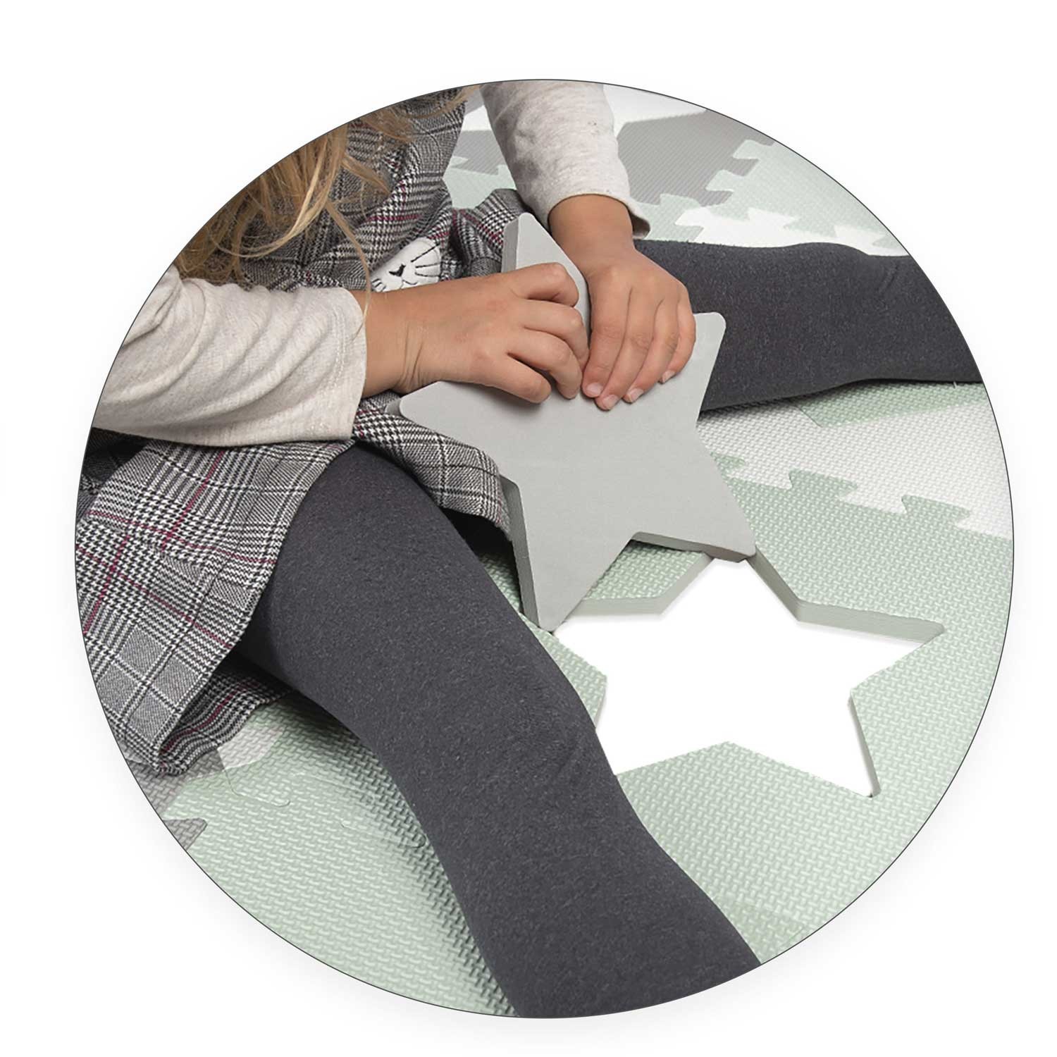 Vahtpuslematt 150x150cm 16 tk hall-mündiroheline - Image 6