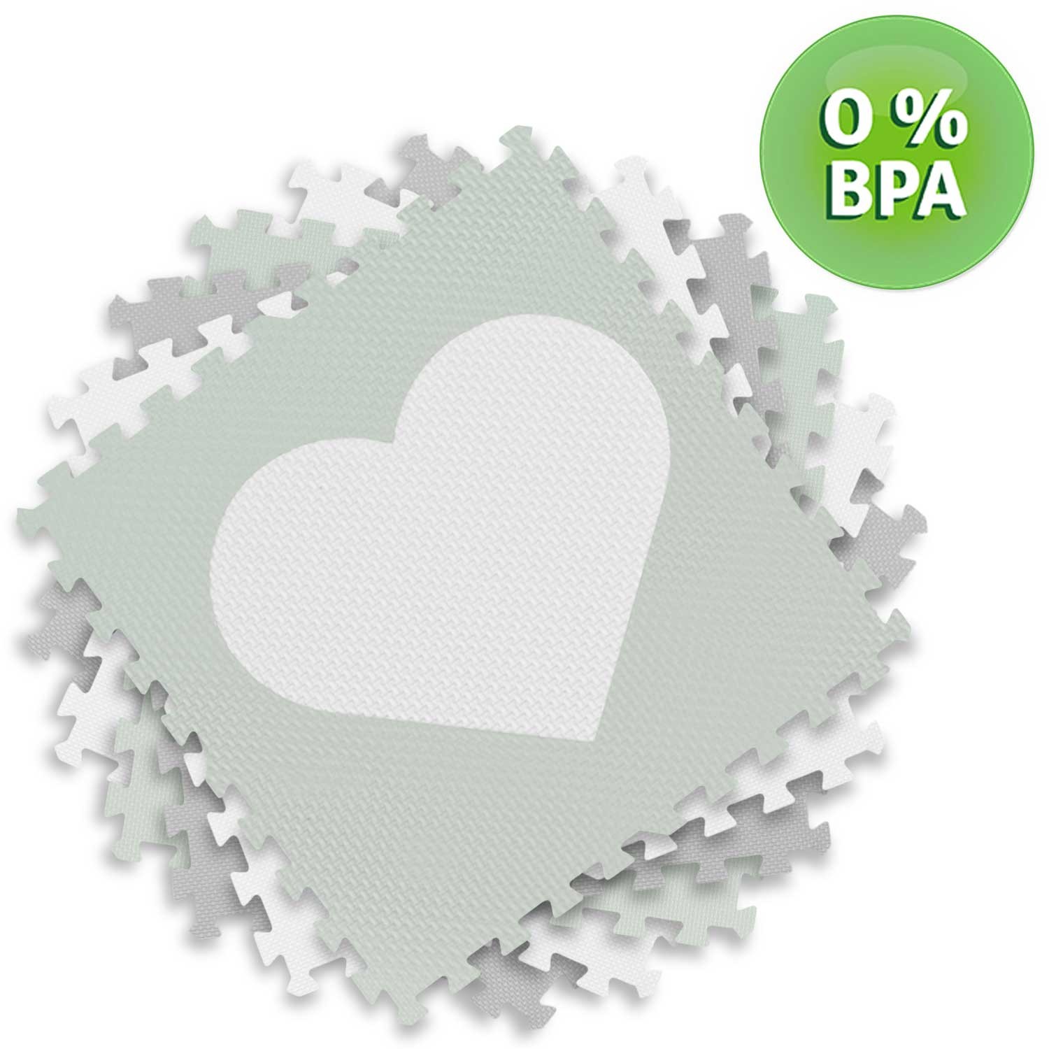 Ricokidsi vahtpuslematt 151x151cm 16 tk hall-mündiroheline - Image 11