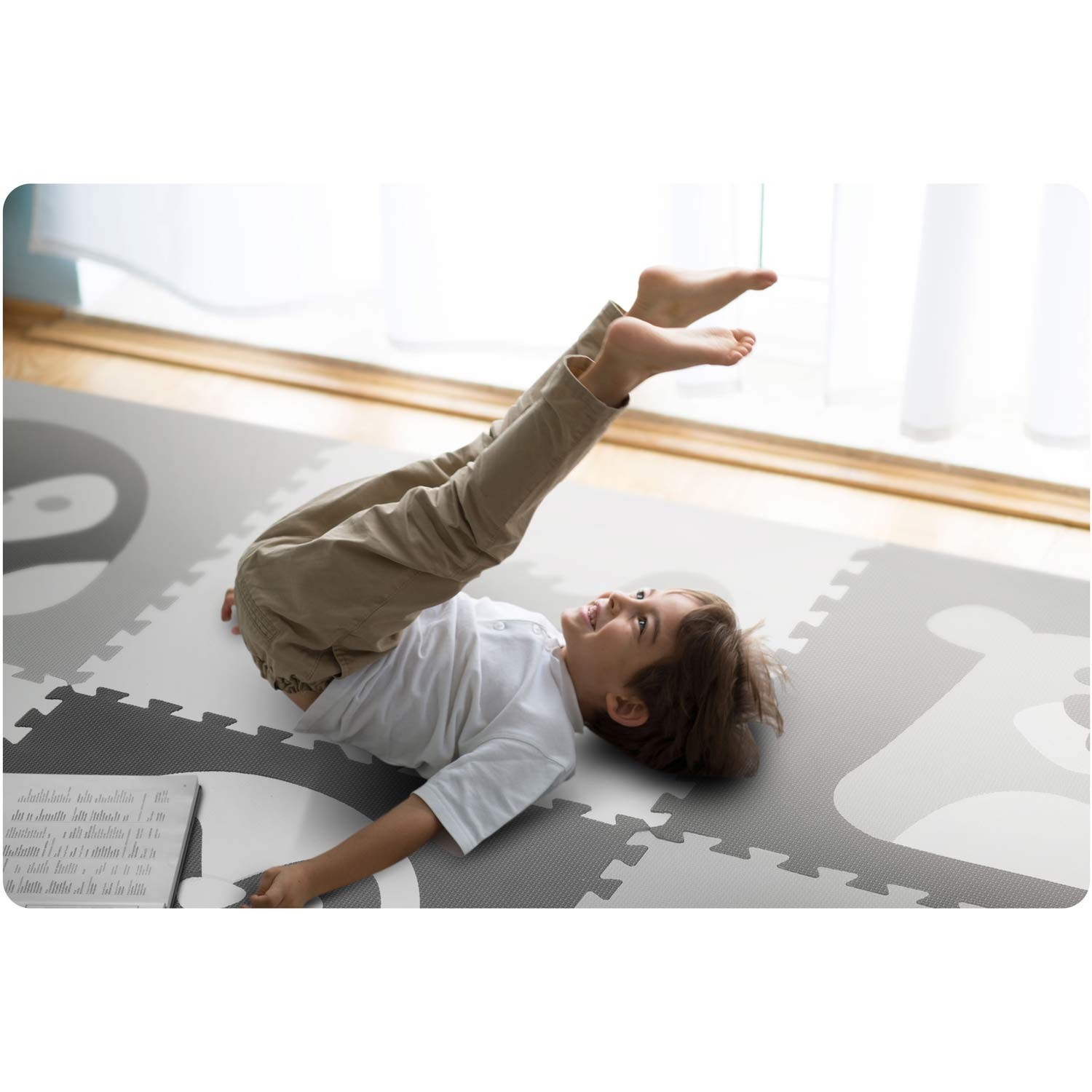 Vahtpuslematt 180x180cm 9 tk hallid loomad - Image 8