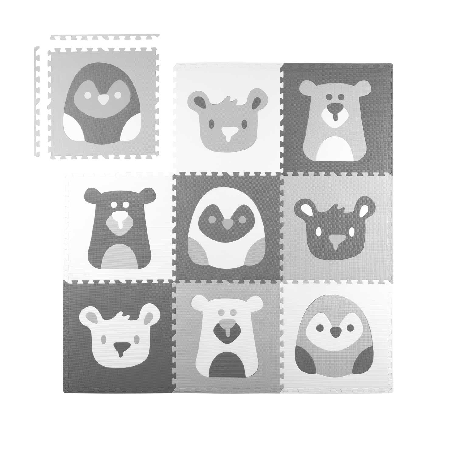 Vahtpuslematt 180x180cm 9 tk hallid loomad - Image 3