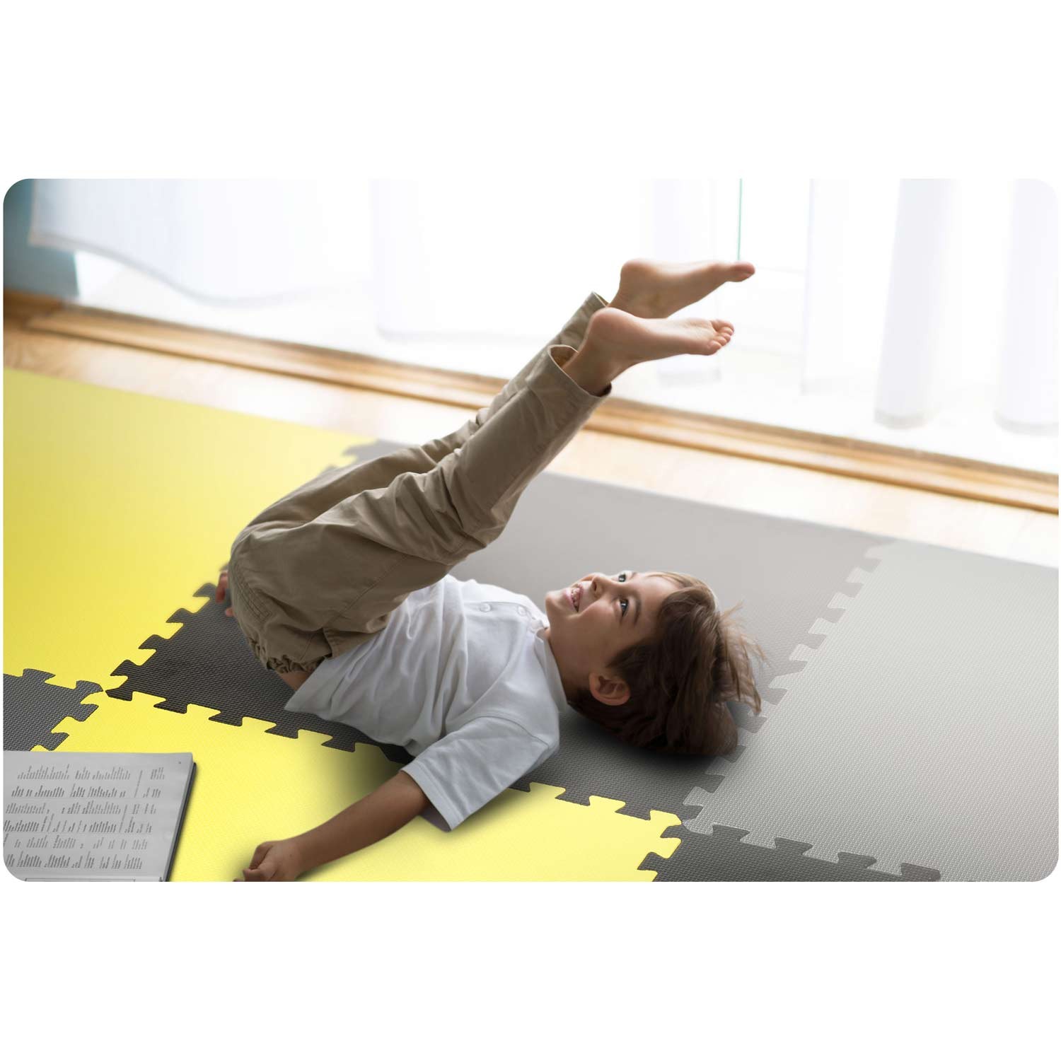 Vahtpuslematt 180x180cm 9 tk hallikaskollane - Image 6