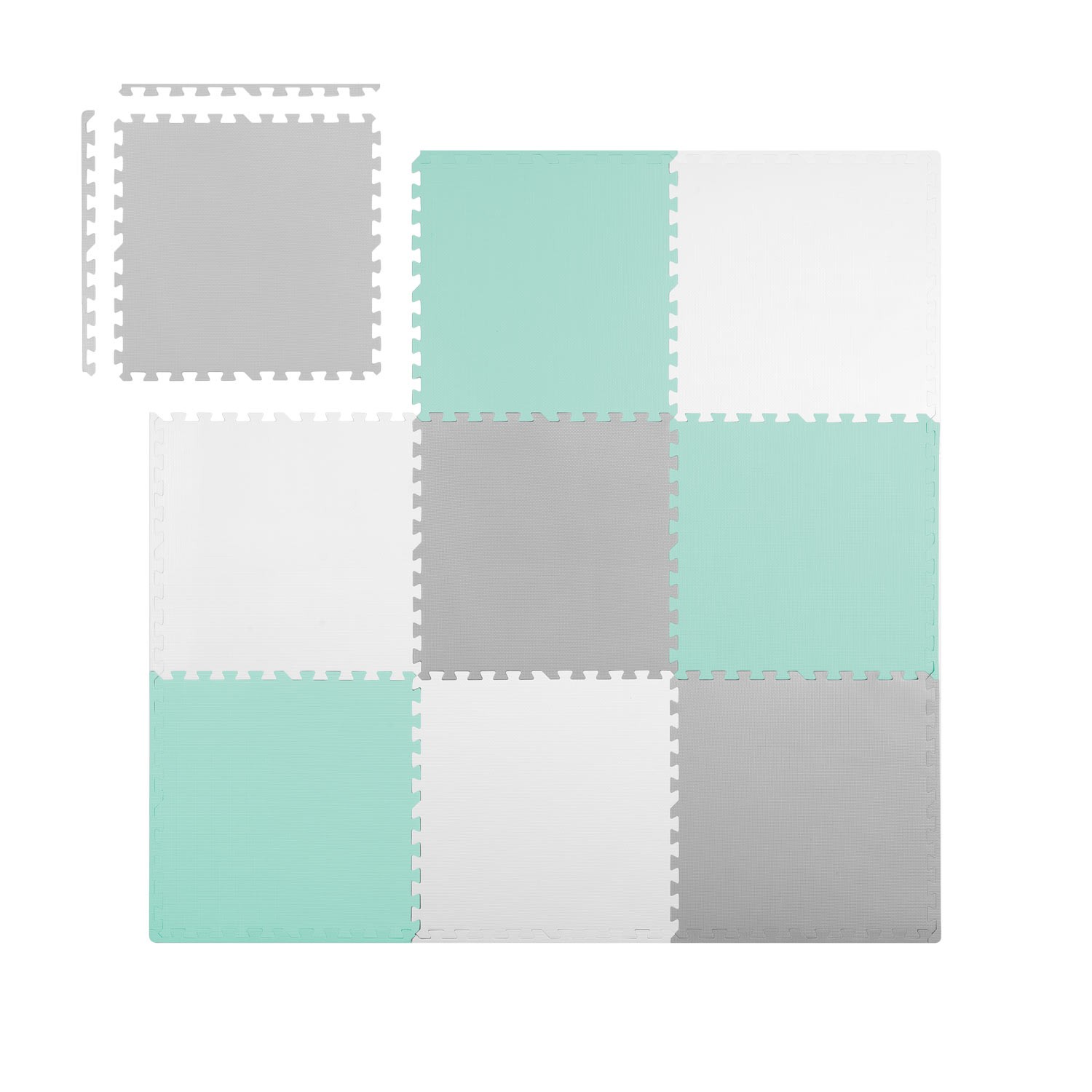 Vahtpuslematt 180x180cm 9 tk hall piparmünt - Image 3