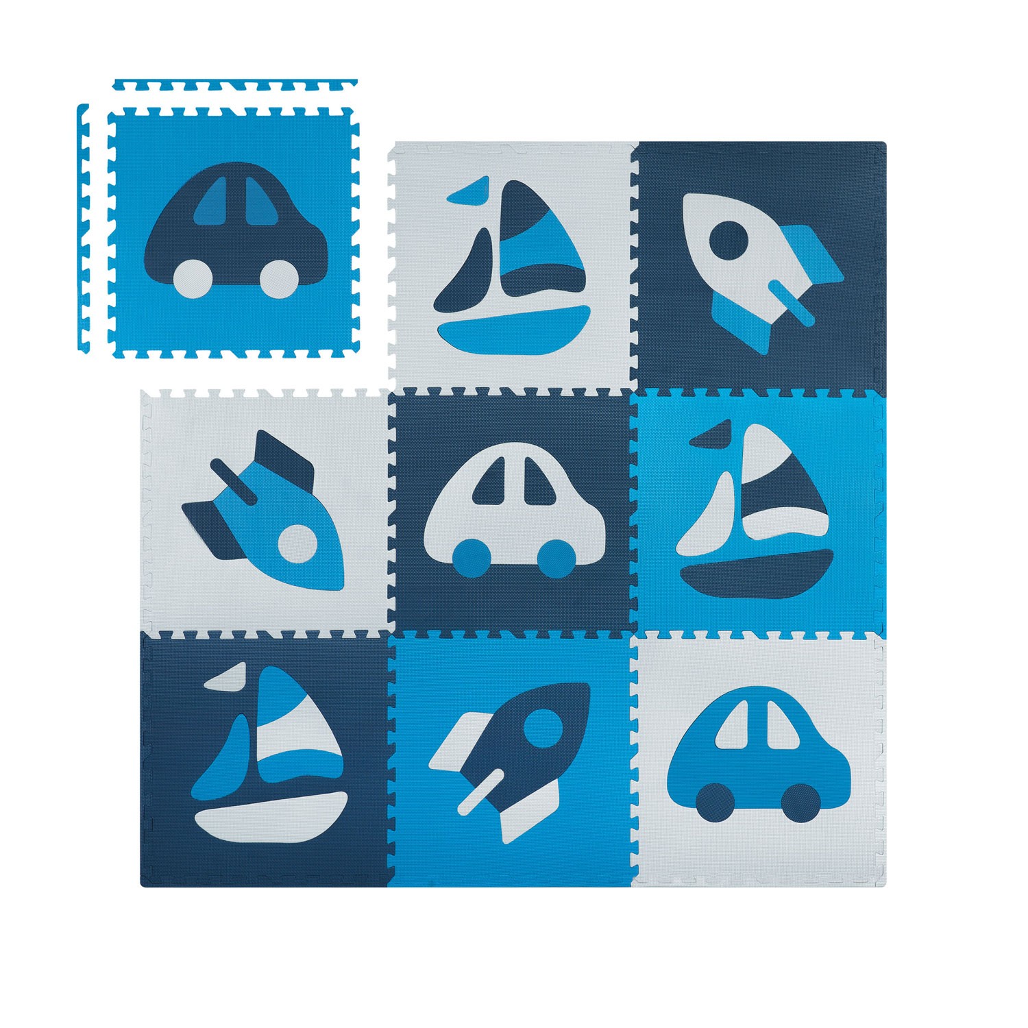 Vahtpuslematt 180x180cm 9 tk sinine - Image 2