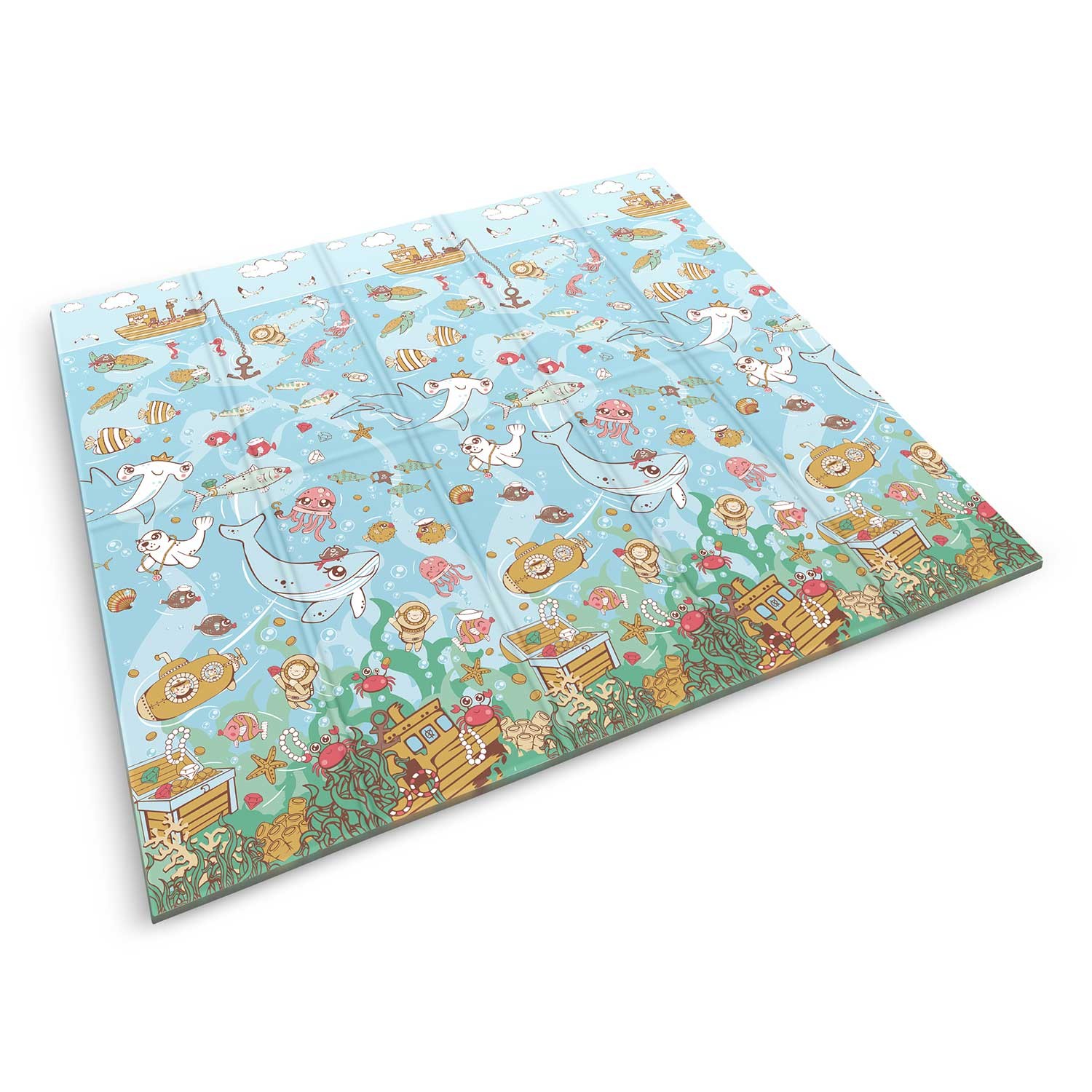 Kokkupandav hariduslik vahtmatt 200 x 180 x 1 cm Nukido NK-340 ookean-maa - Image 3