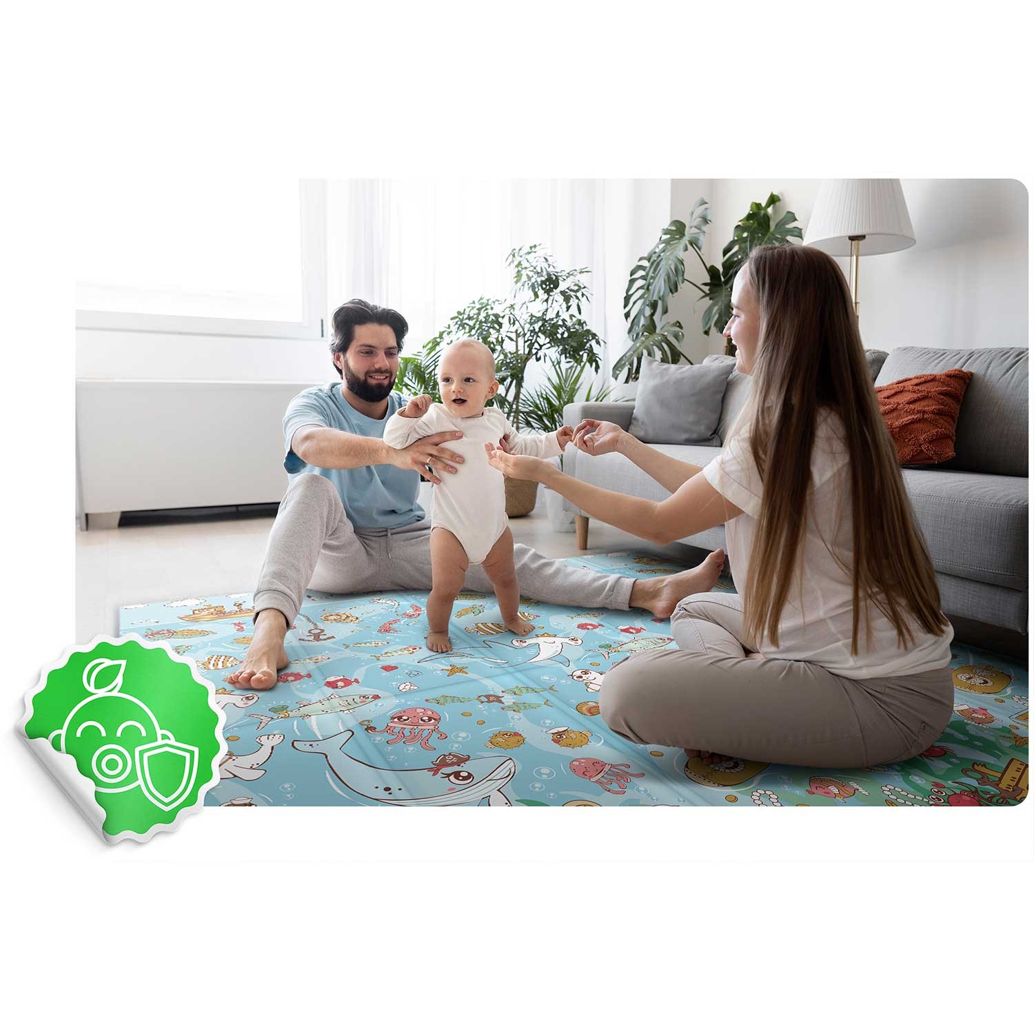 Kokkupandav hariduslik vahtmatt 200 x 180 x 1 cm Nukido NK-340 ookean-maa - Image 8