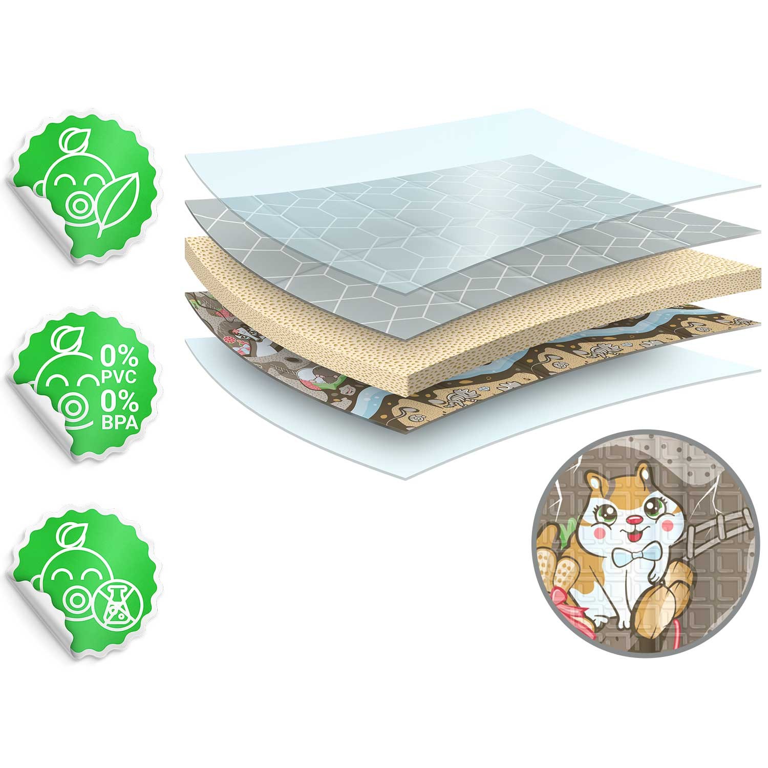 Kokkupandav hariduslik vahtmatt 200 x 180 x 1 cm Nukido NK-340 maapind - Image 13