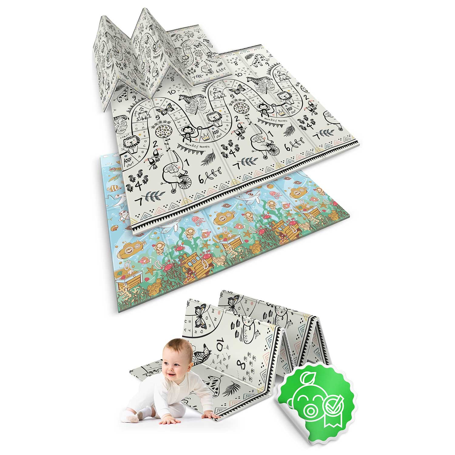 Kokkupandav hariduslik vahtmatt 200 x 180 x 1 cm Nukido NK-340 ookeanisafari - Image 7