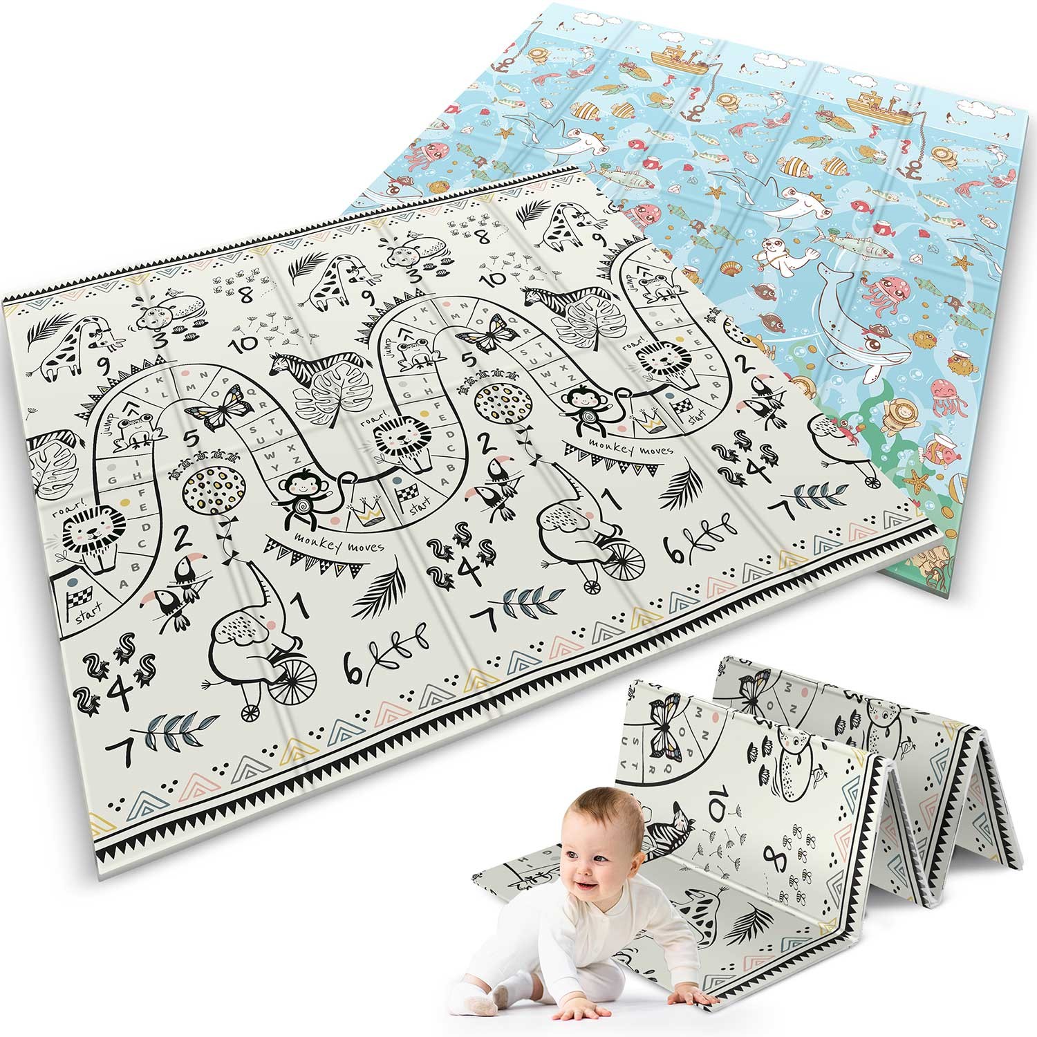 Kokkupandav hariduslik vahtmatt 200 x 180 x 1 cm Nukido NK-340 ookeanisafari - Image 10