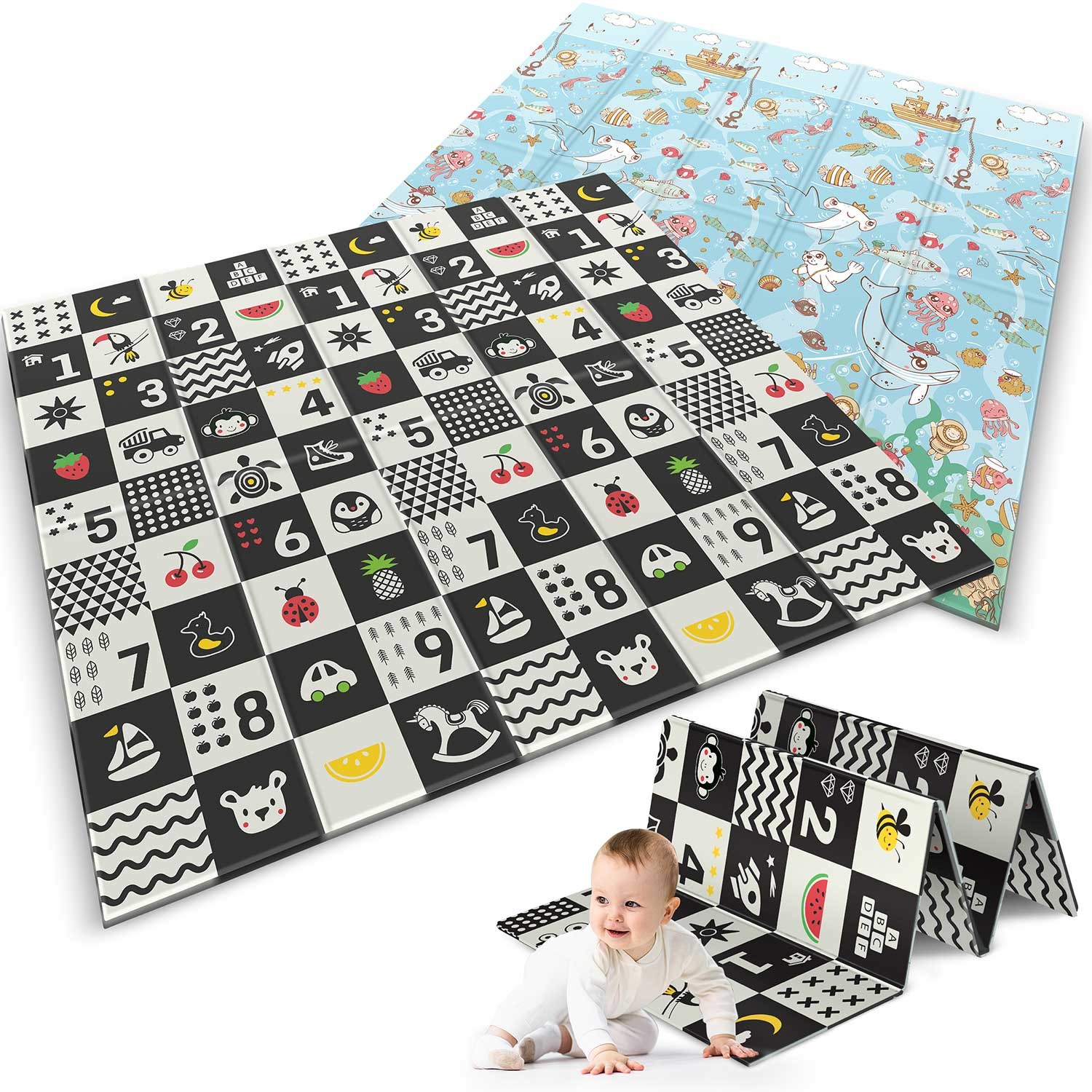 Kokkupandav hariduslik vahtmatt 200 x 180 x 1 cm Nukido NK-340 ookeaninumbrid - Image 10