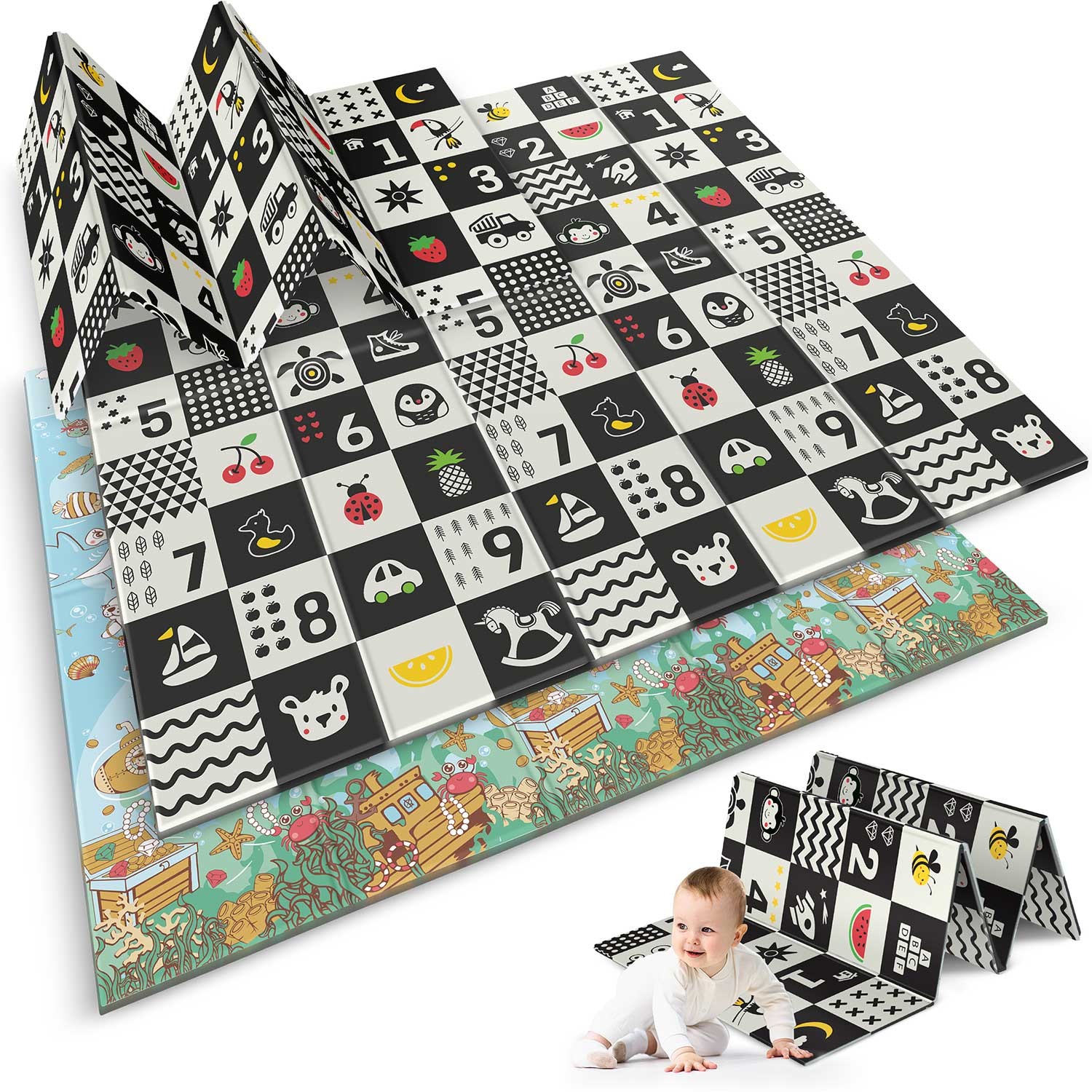 Kokkupandav hariduslik vahtmatt 200 x 180 x 1 cm Nukido NK-340 ookeaninumbrid - Image 11