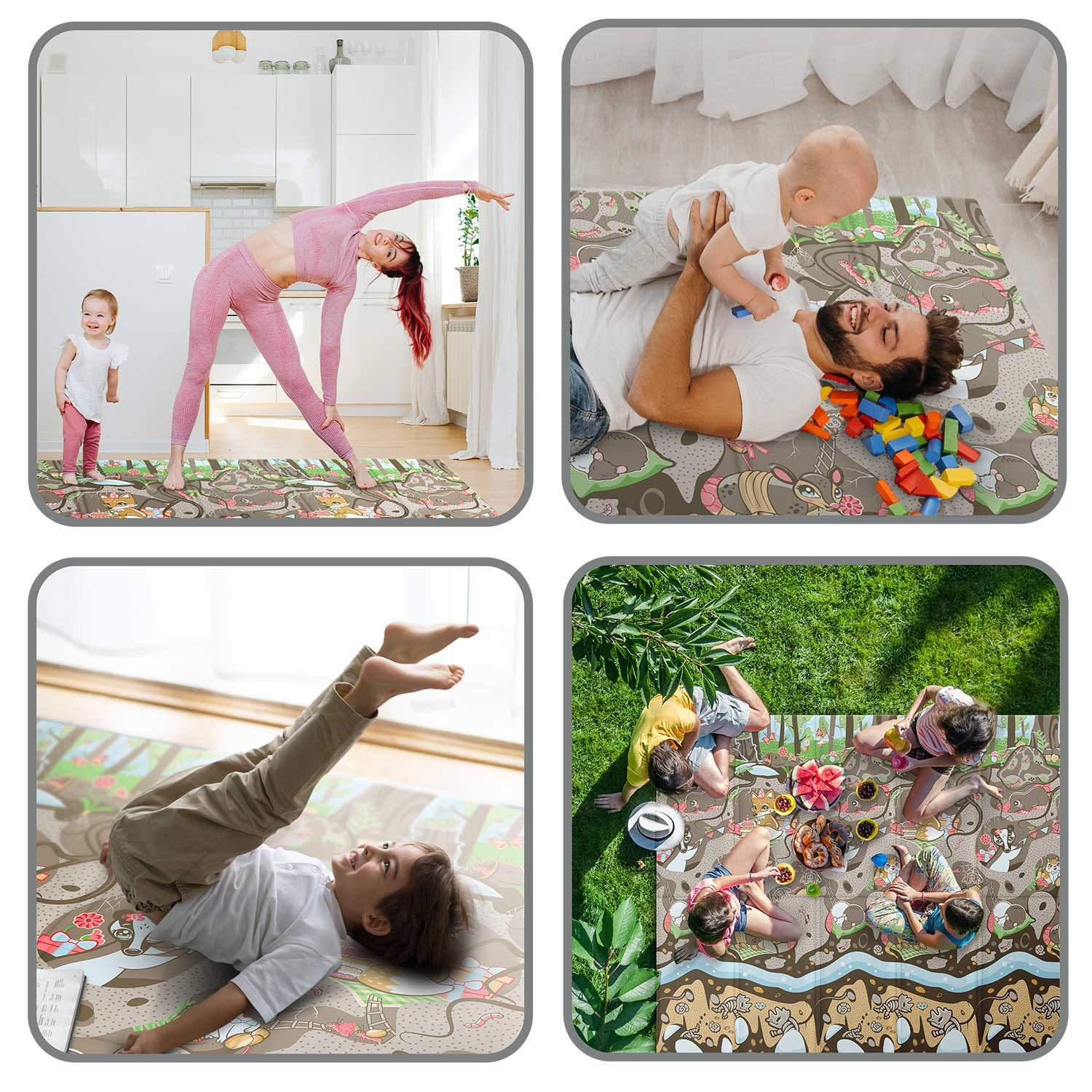 Kokkupandav vahtmatt 200 x 180 x 1 cm Nukido NK-340 maapealne rong - Image 16