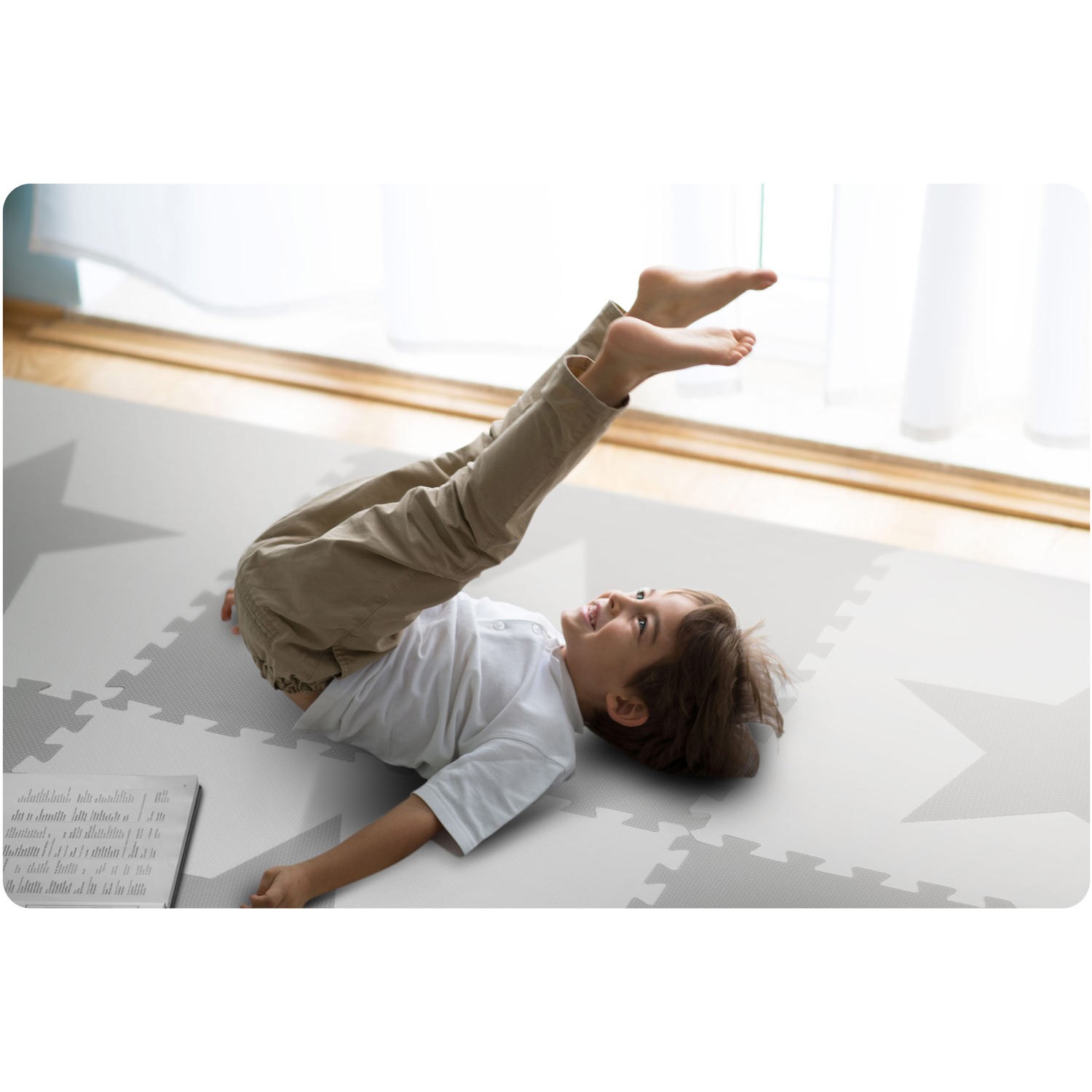 Suur vahtplastist puslematt, vahtplastist ruuduline, 180x180cm, 9 tk - tähed - Image 8