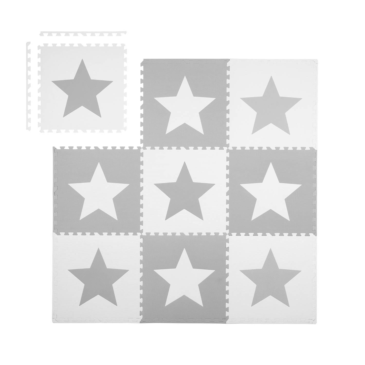 Suur vahtplastist puslematt, vahtplastist ruuduline, 180x180cm, 9 tk - tähed - Image 3