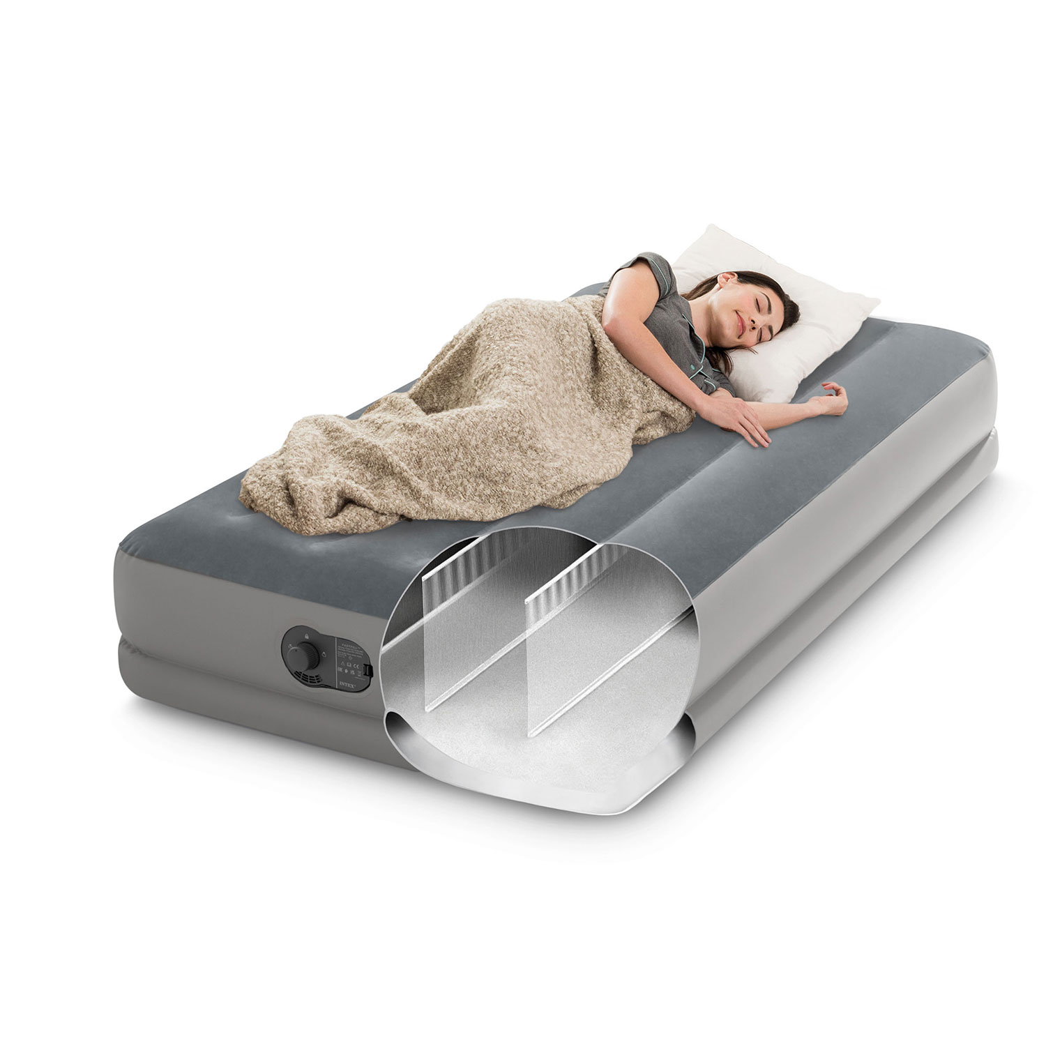 Täispuhutav madrats 191x99x30cm sisseehitatud elektripumbaga INTEX 64112 - Image 8