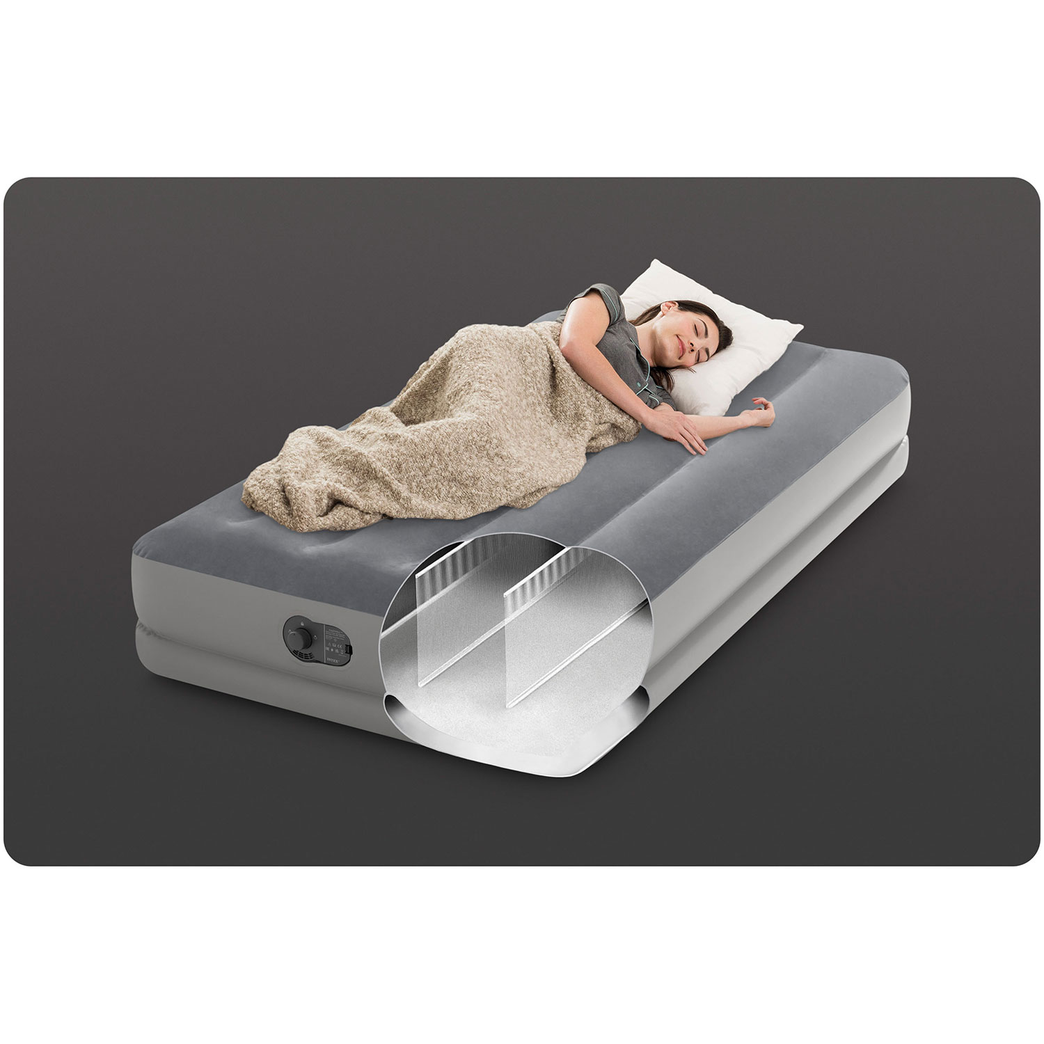 Täispuhutav madrats 191x99x30cm sisseehitatud elektripumbaga INTEX 64112 - Image 9