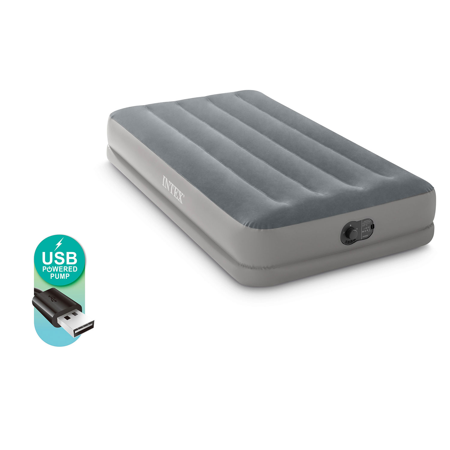 Täispuhutav madrats 191x99x30cm sisseehitatud elektripumbaga INTEX 64112 - Image 11