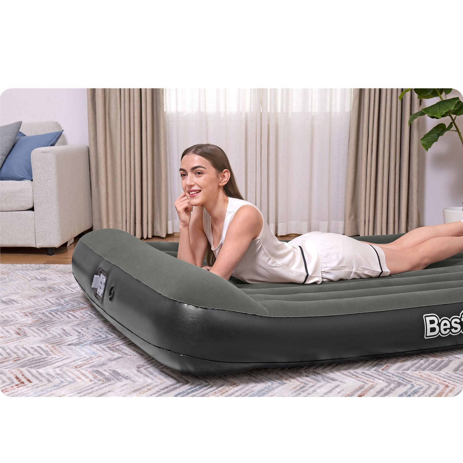 Täispuhutav madrats 203x152x30 cm sisseehitatud elektripumbaga Bestway 67930 - Image 7