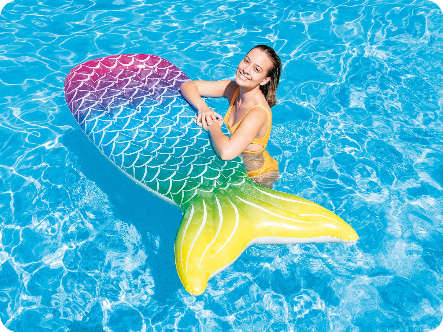 Täispuhutav merineitsi sabakujuline rannamadrats 178 x 71 x 18 cm INTEX 58788 - Image 4