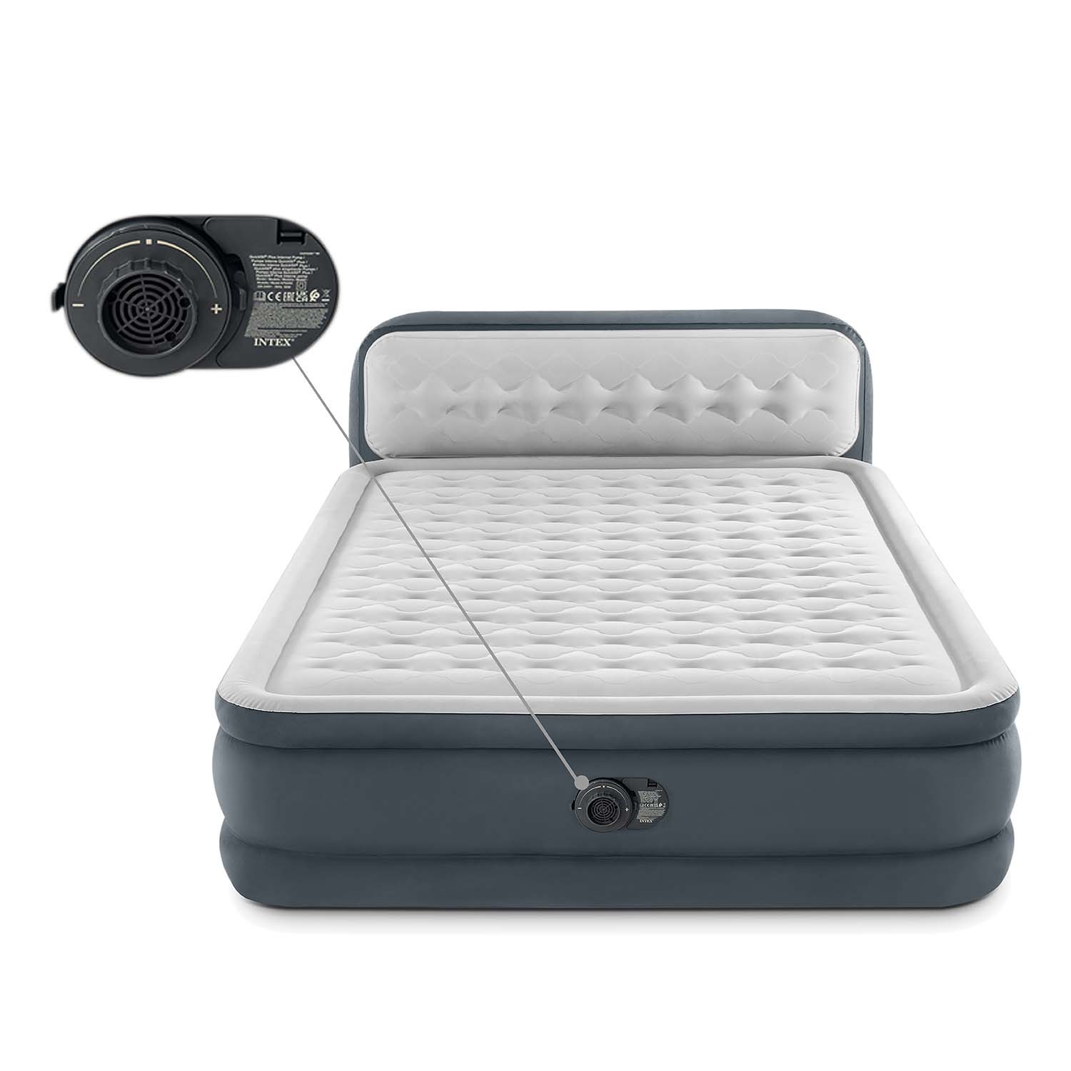 Täispuhutav madrats 236x152x46 cm sisseehitatud elektripumbaga INTEX 64448 - Image 3