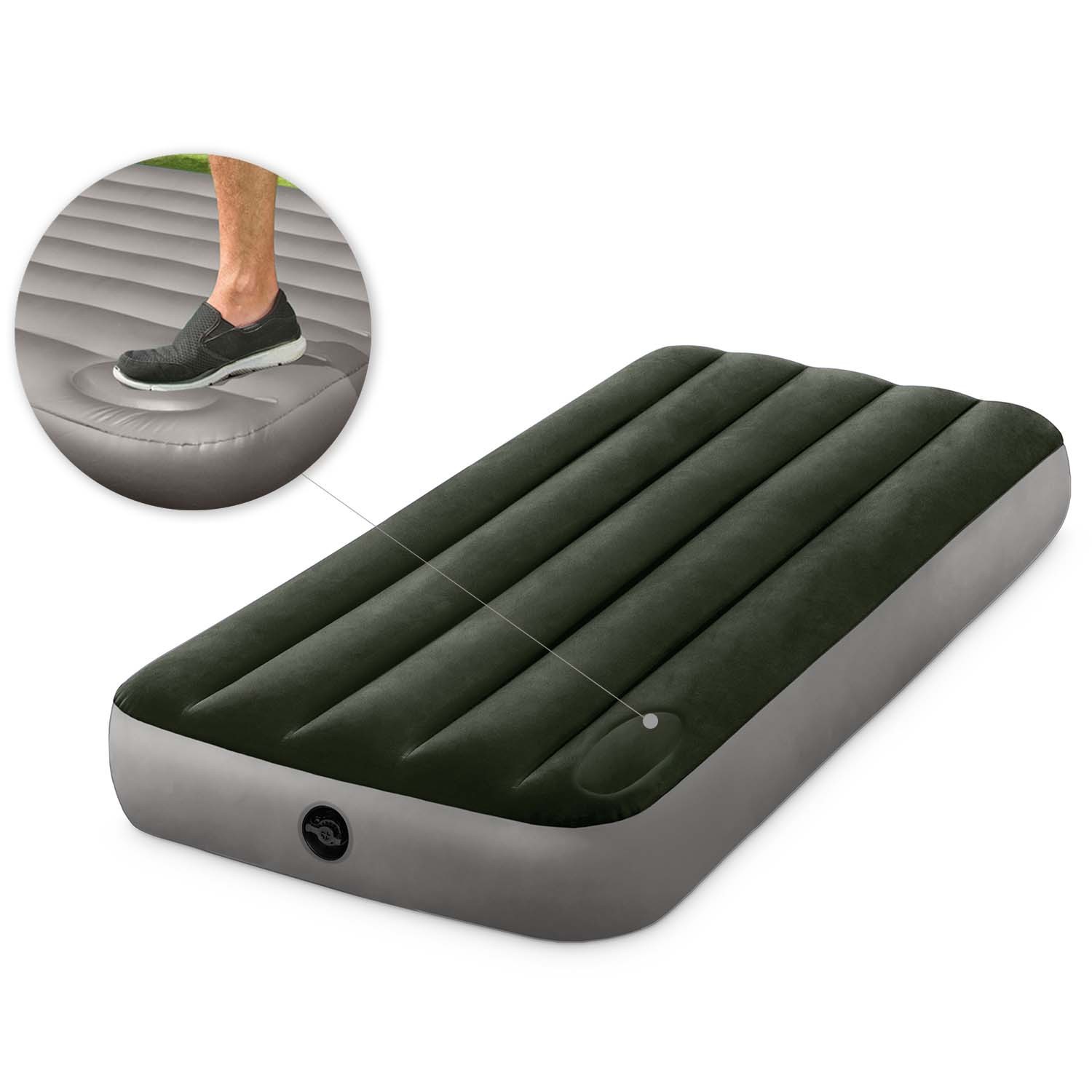 Täispuhutav madrats 191x79x25 cm sisseehitatud jalapumbaga INTEX 64760 - Image 3