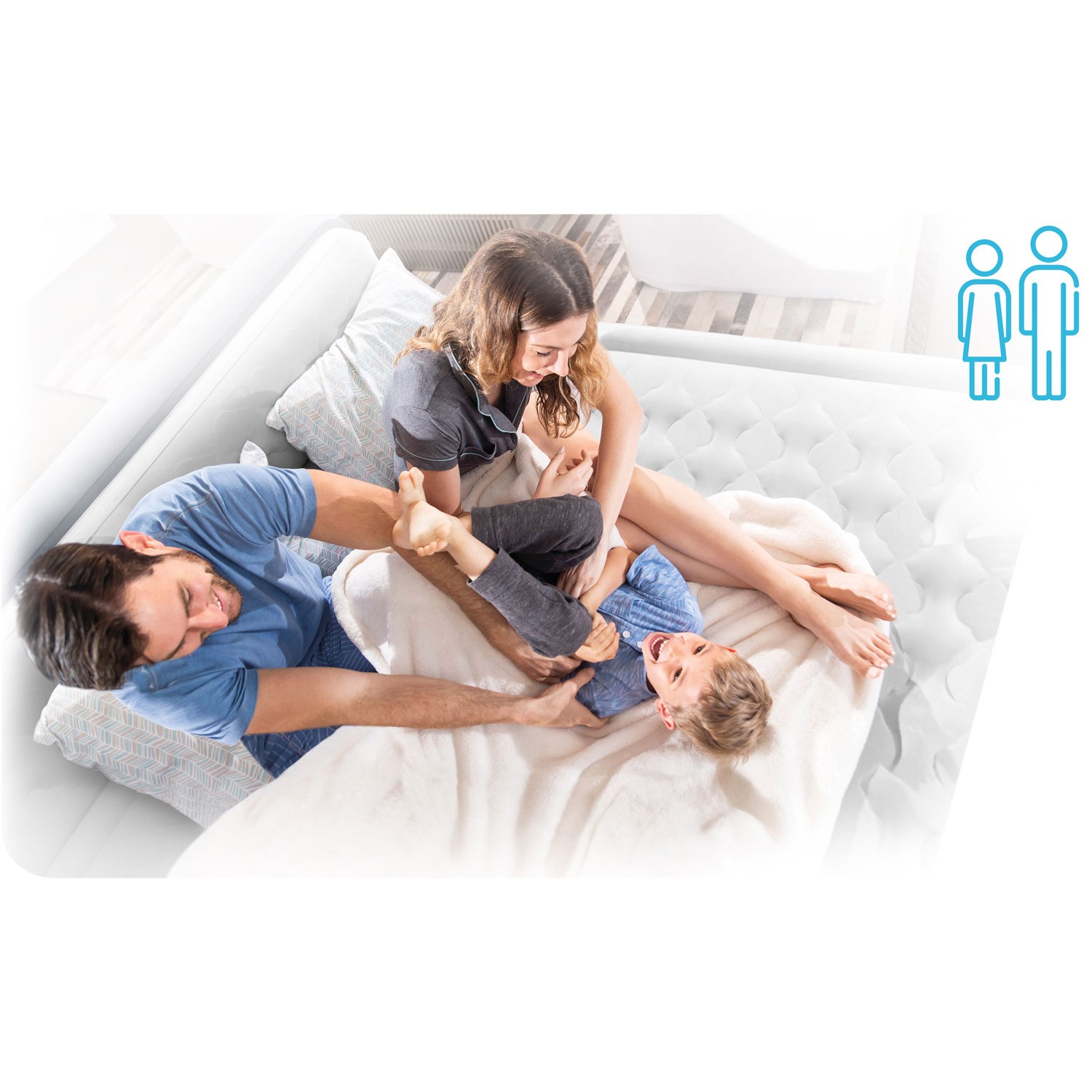 Täispuhutav madrats 191x137x22 cm elektrilise pumbaga INTEX 64012 - Image 6