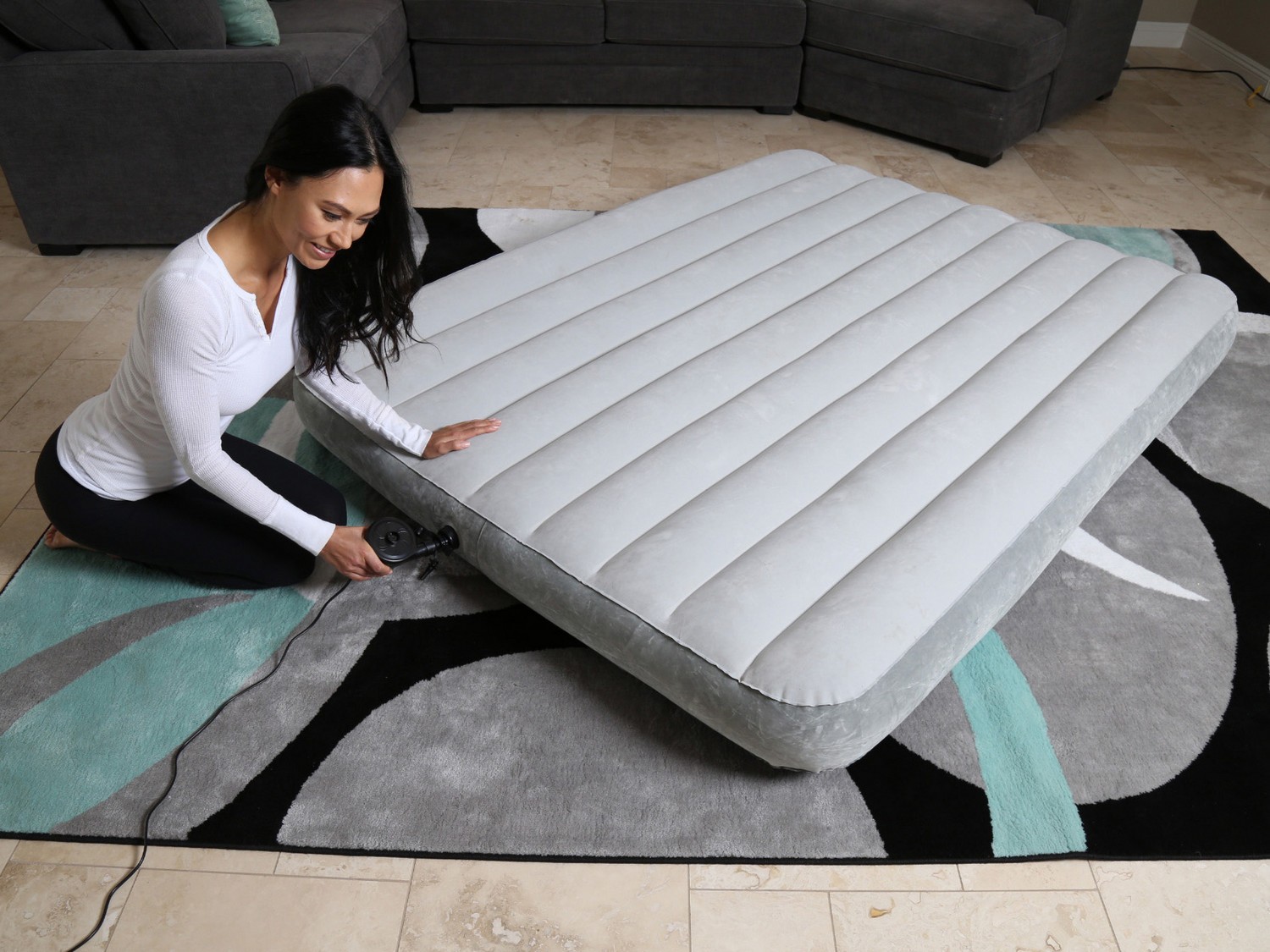 Queen-suuruses sametmadrats 203 x 152 x 25 cm Bestway 67541 - Image 3