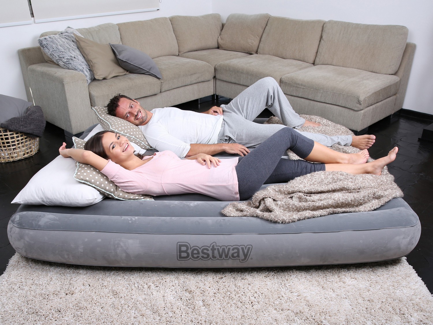 Queen-suuruses sametmadrats 203 x 152 x 25 cm Bestway 67541 - Image 9