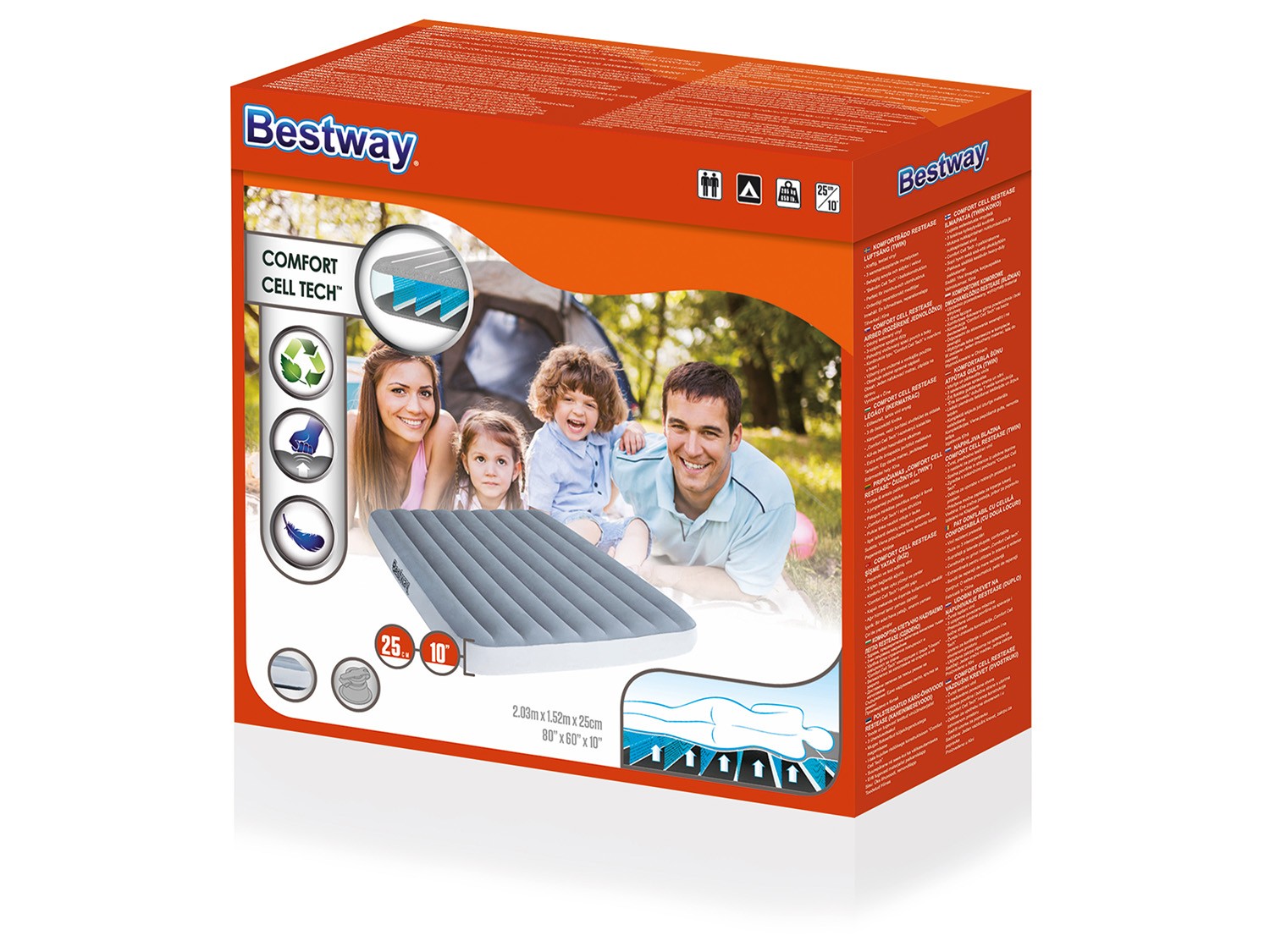 Queen-suuruses sametmadrats 203 x 152 x 25 cm Bestway 67541 - Image 11